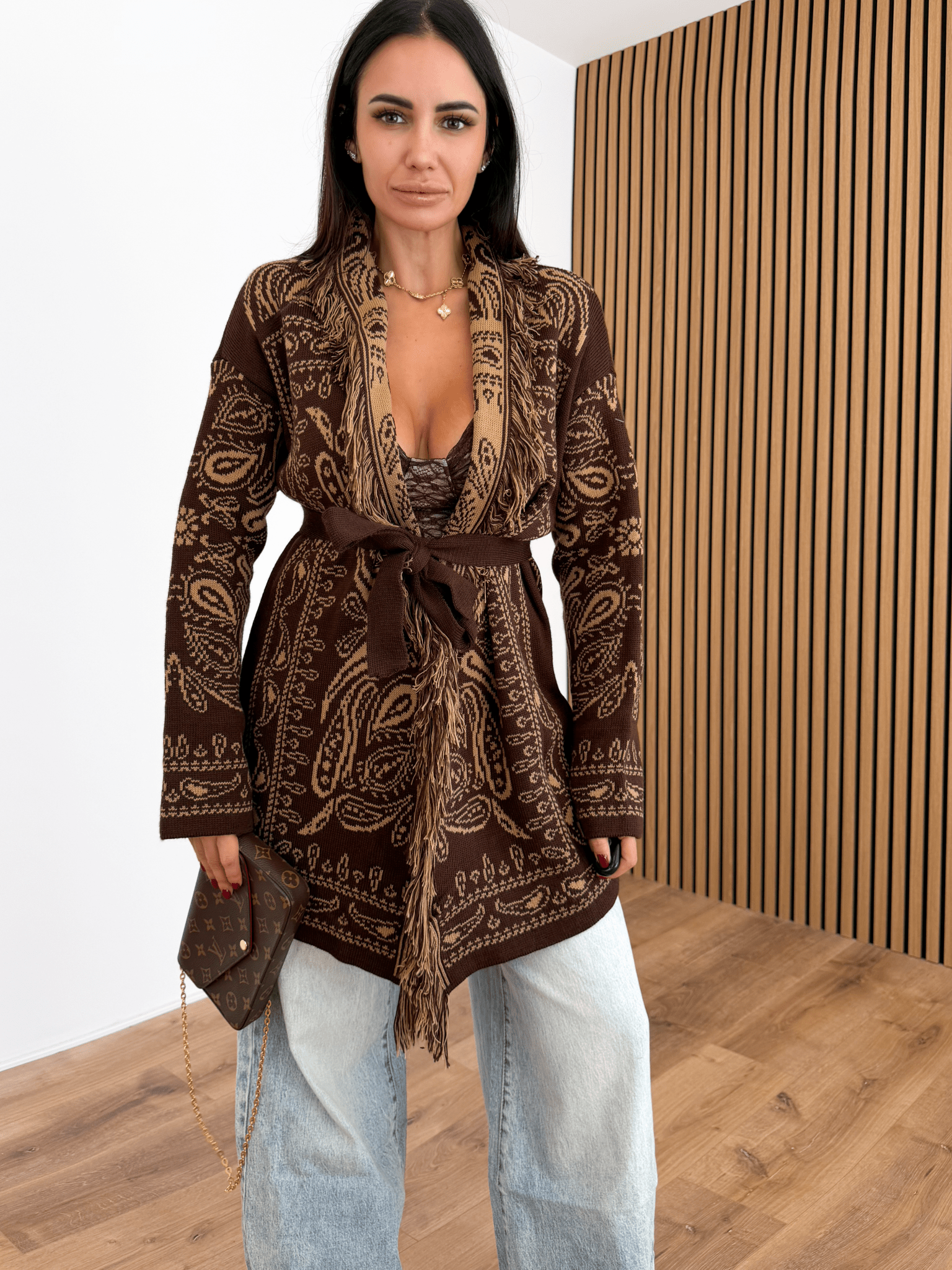 Cardigan Azteco - Marrone - SAINTH