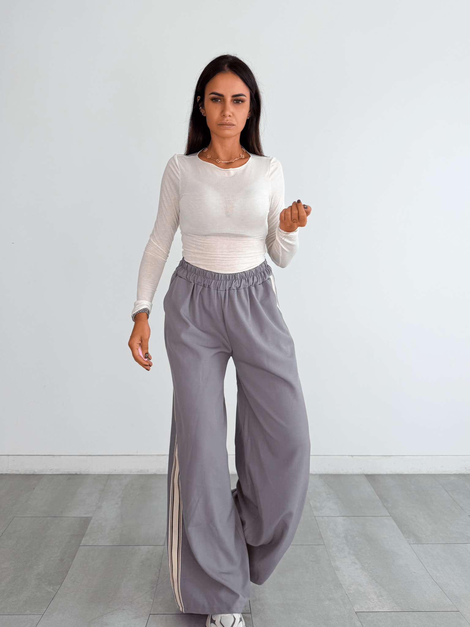 Pantalone Stripe - Grigio - SAINTH