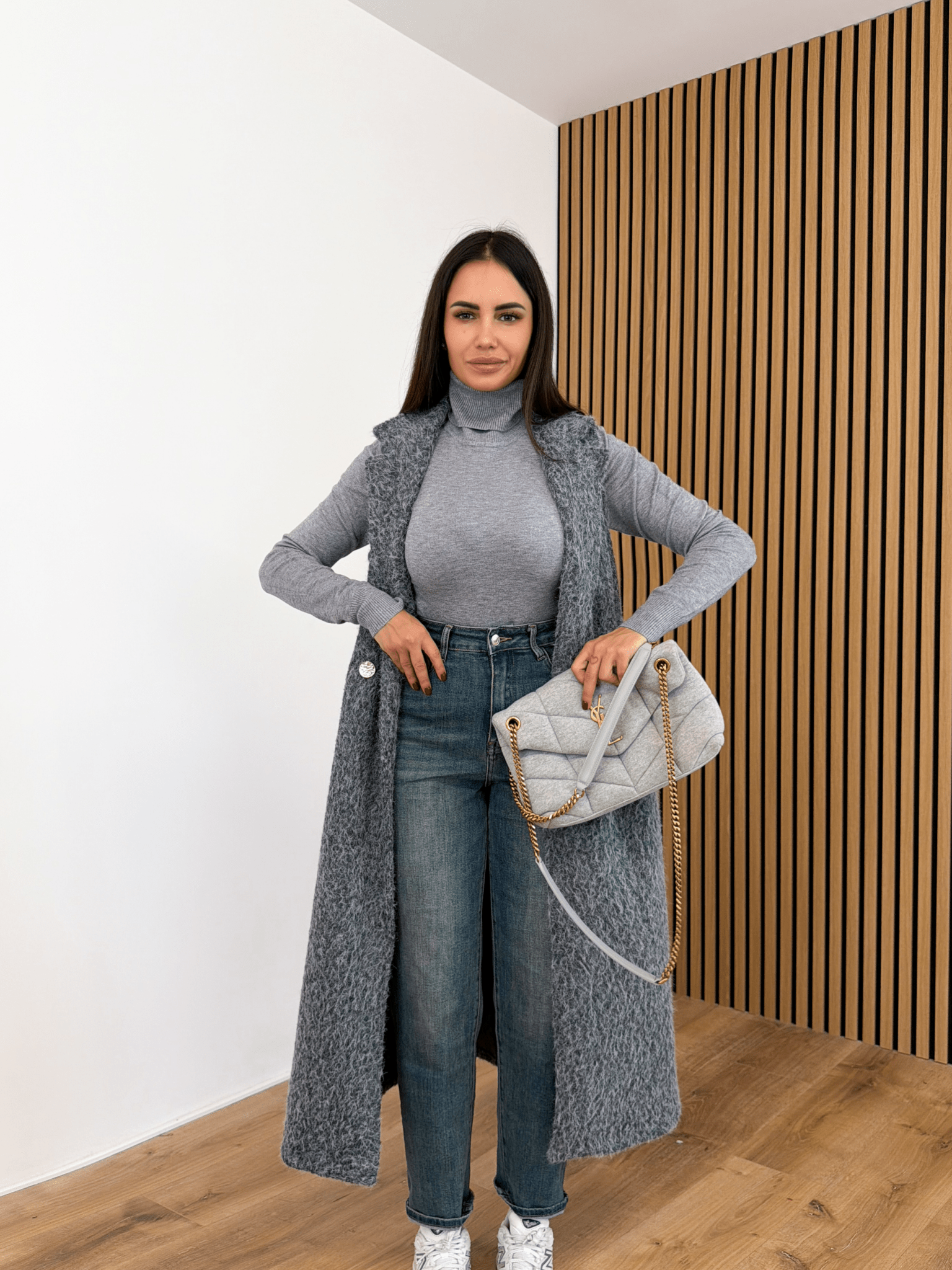 Pull Collo Alto - Grigio - SAINTH