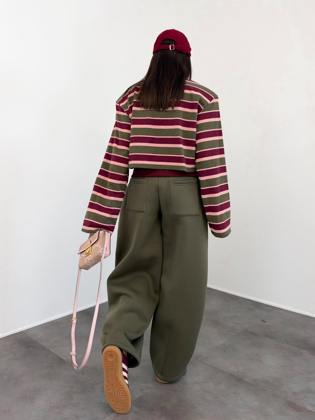 Pantalone Tuta Bicolor - Army Green Bordeaux - SAINTH