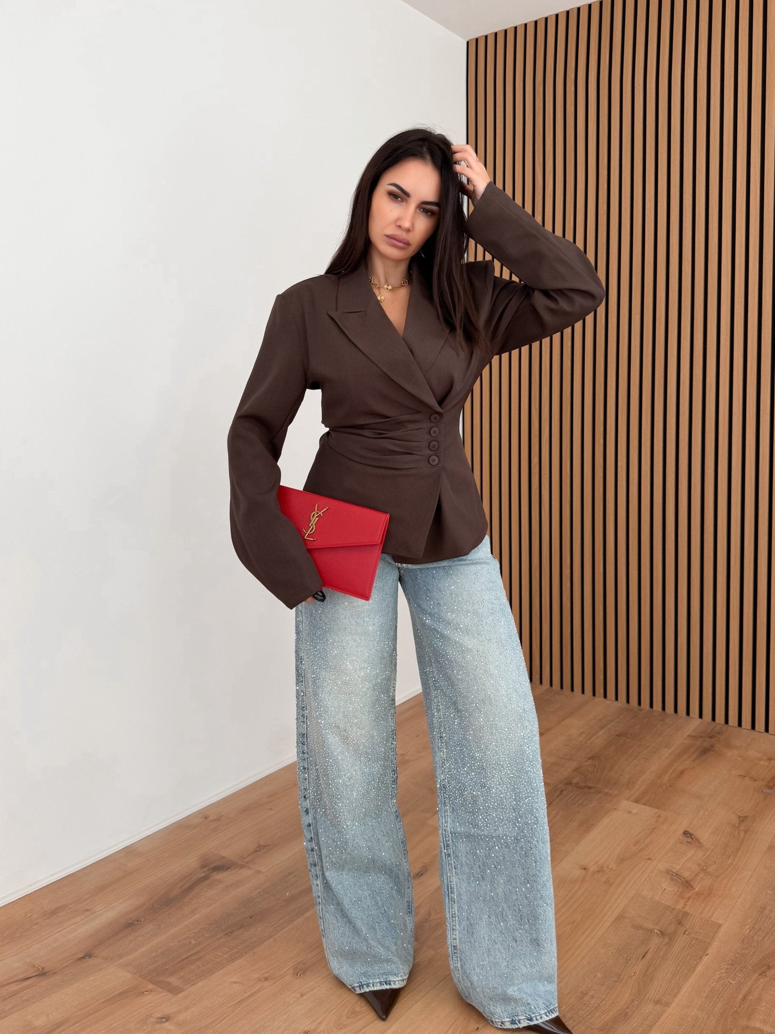 Blazer Corsett - Marrone - SAINTH