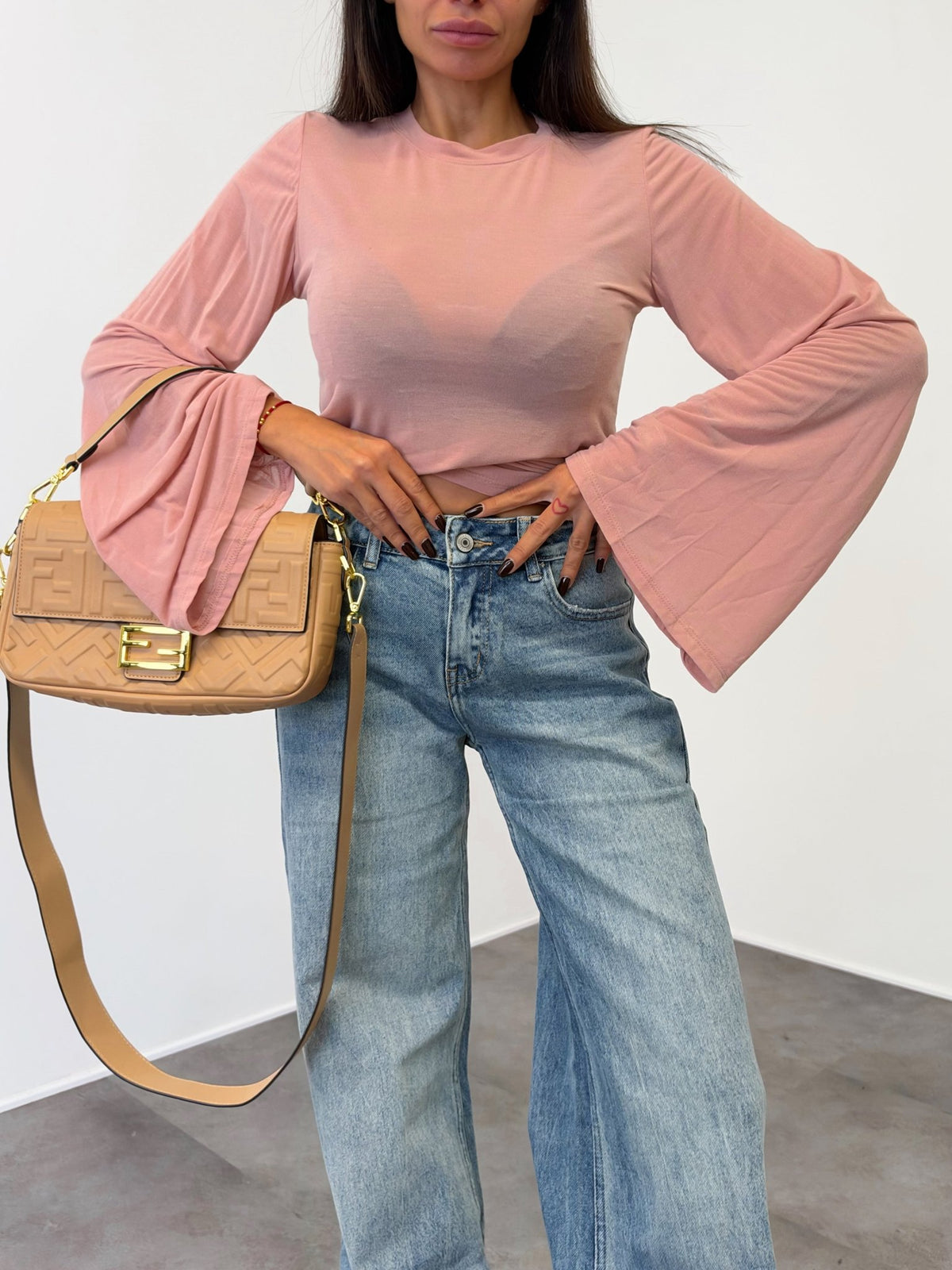 Maglia Bat MistoCashmere - Rosa - SAINTH