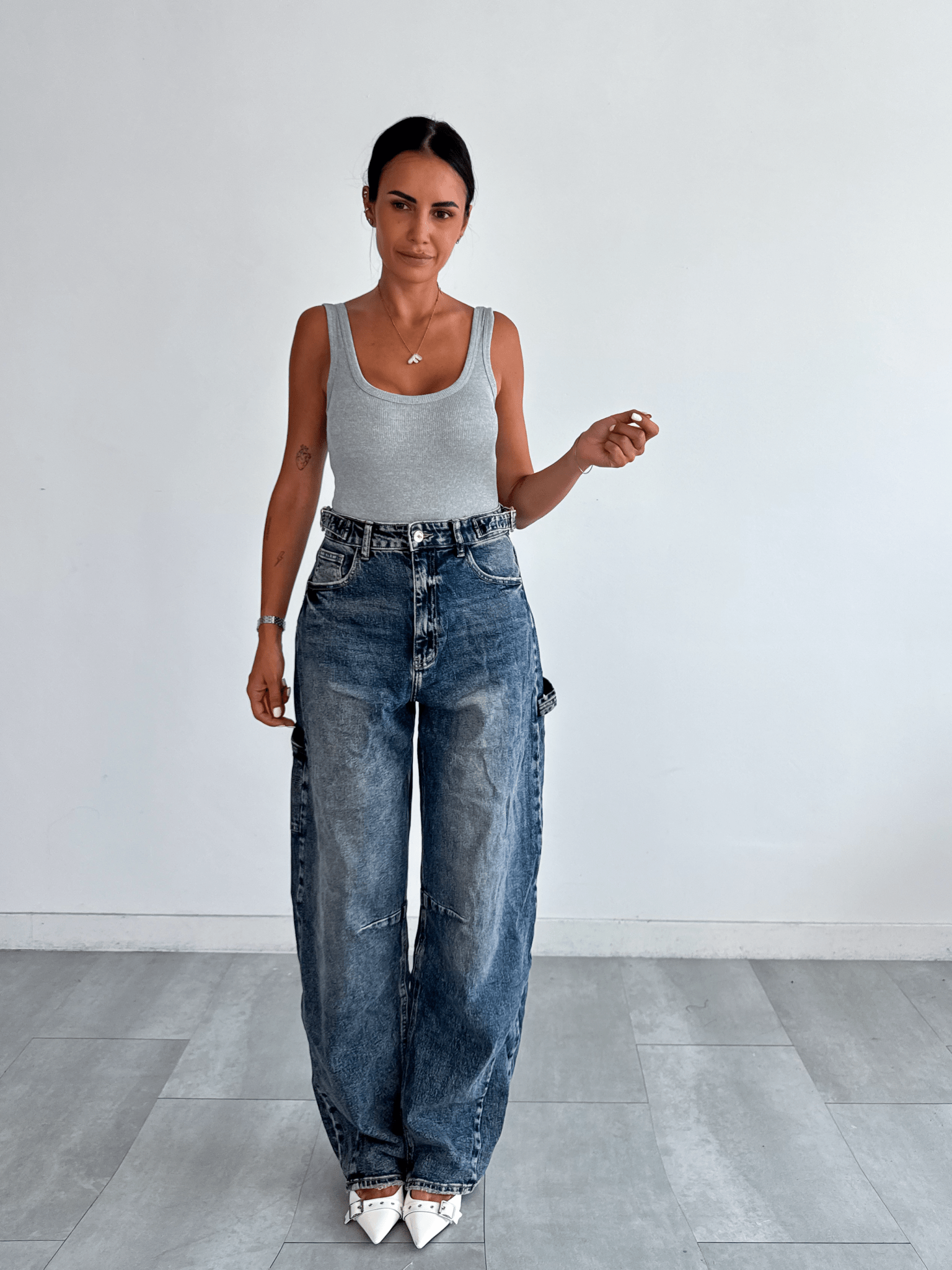 Jeans Doppia Fibbia - Denim