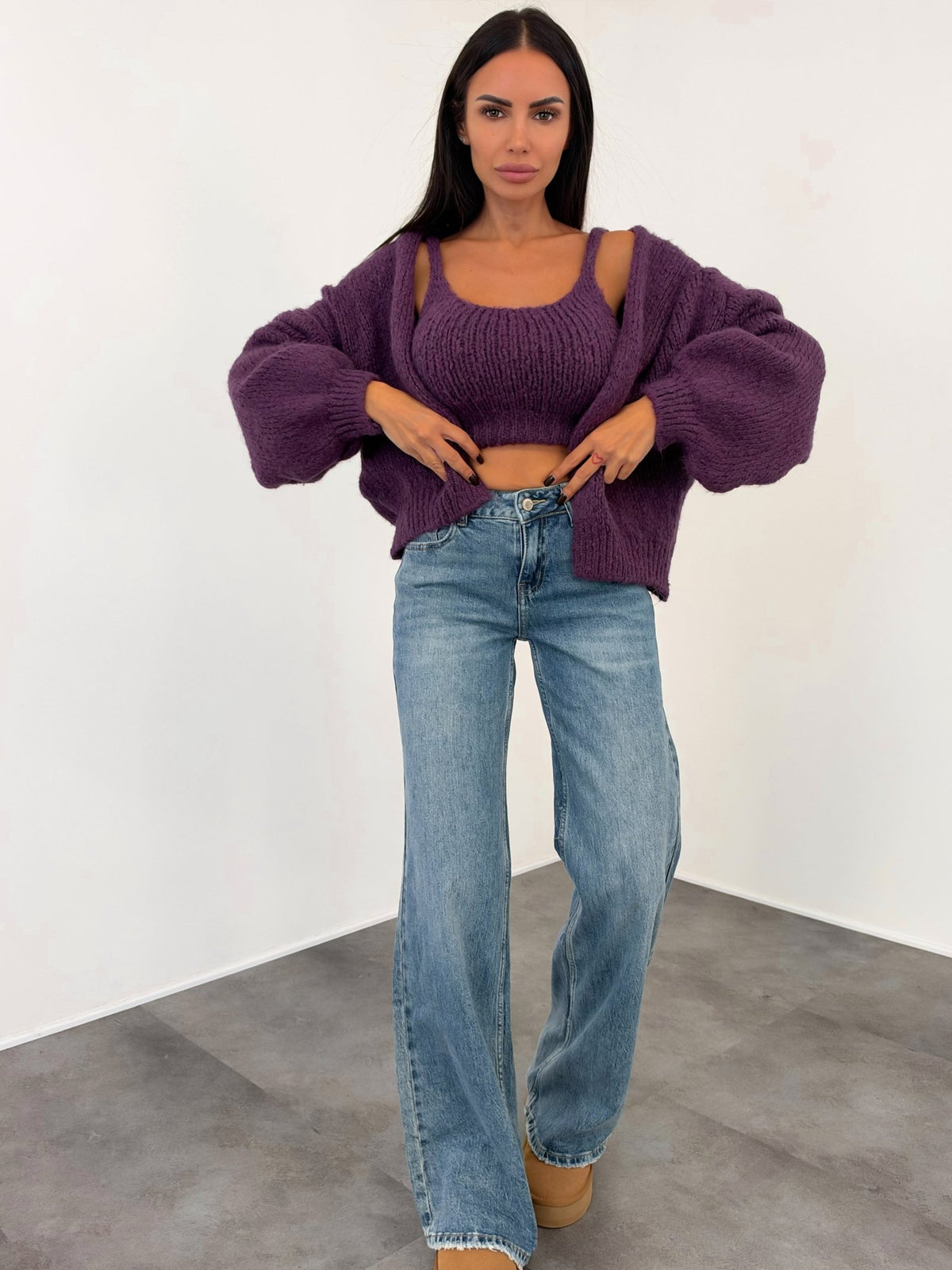 Set Top + Cardigan - Prugna - SAINTH