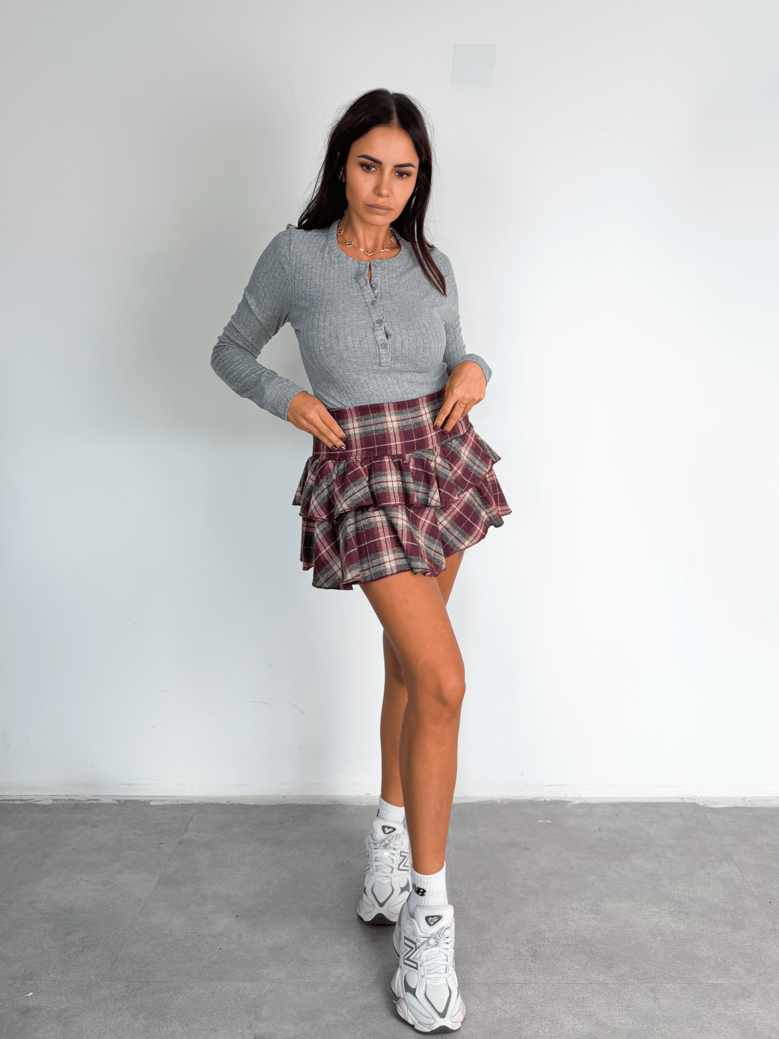 Pantagonna Blaze Tartan - Bordeaux - SAINTH