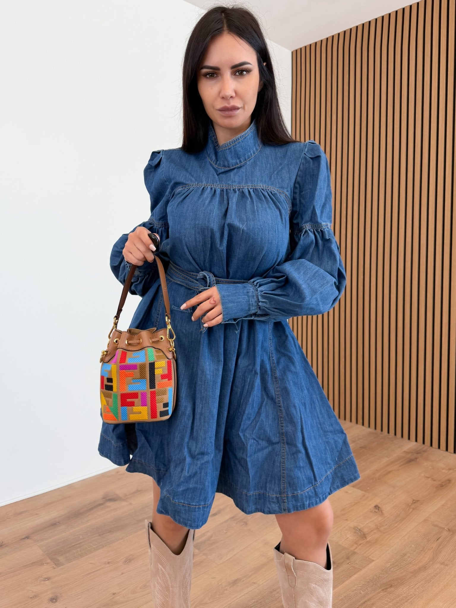 Abito Palloncino - Denim - SAINTH