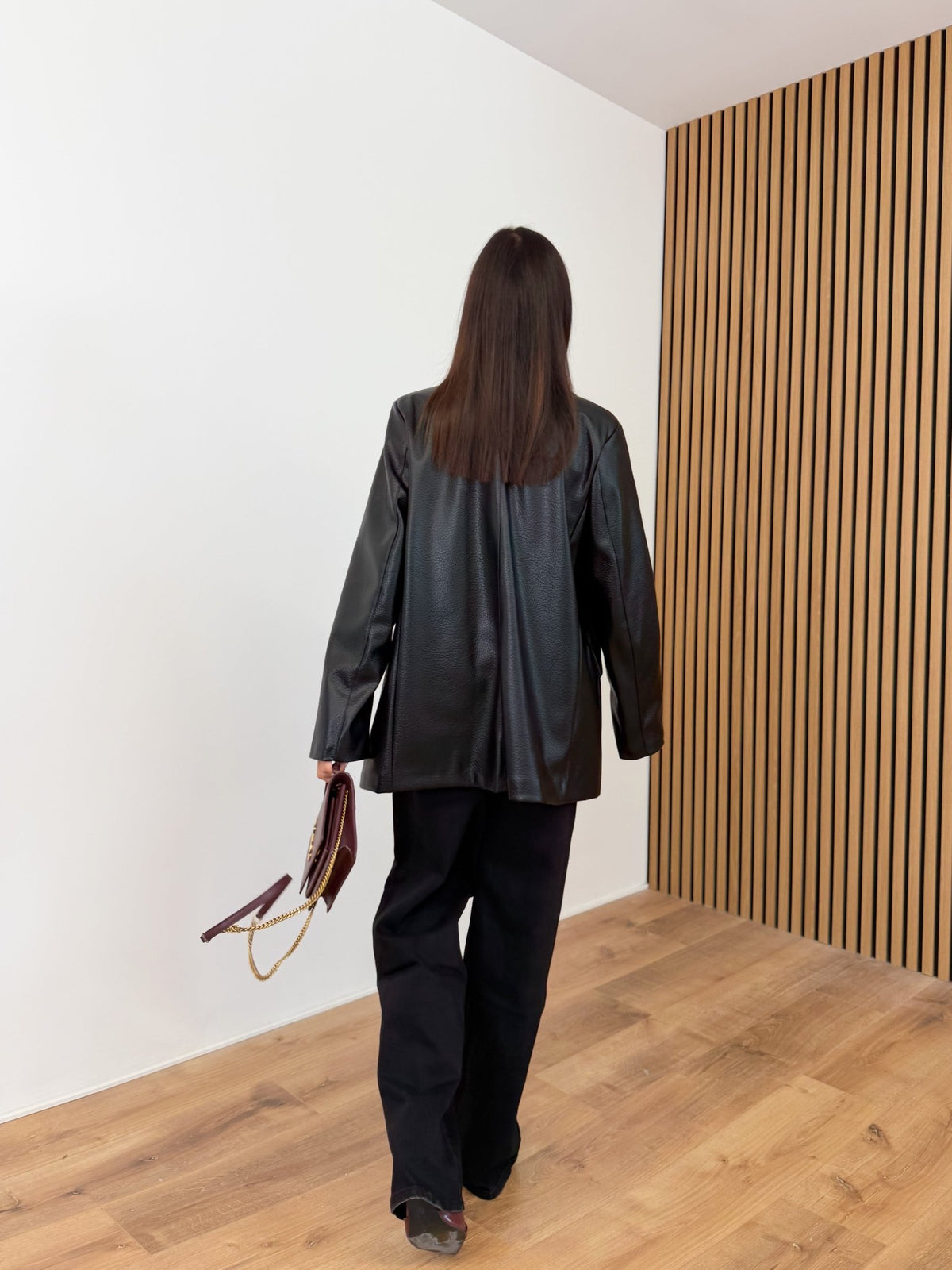 Blazer Over Ecopelle - Nero - SAINTH