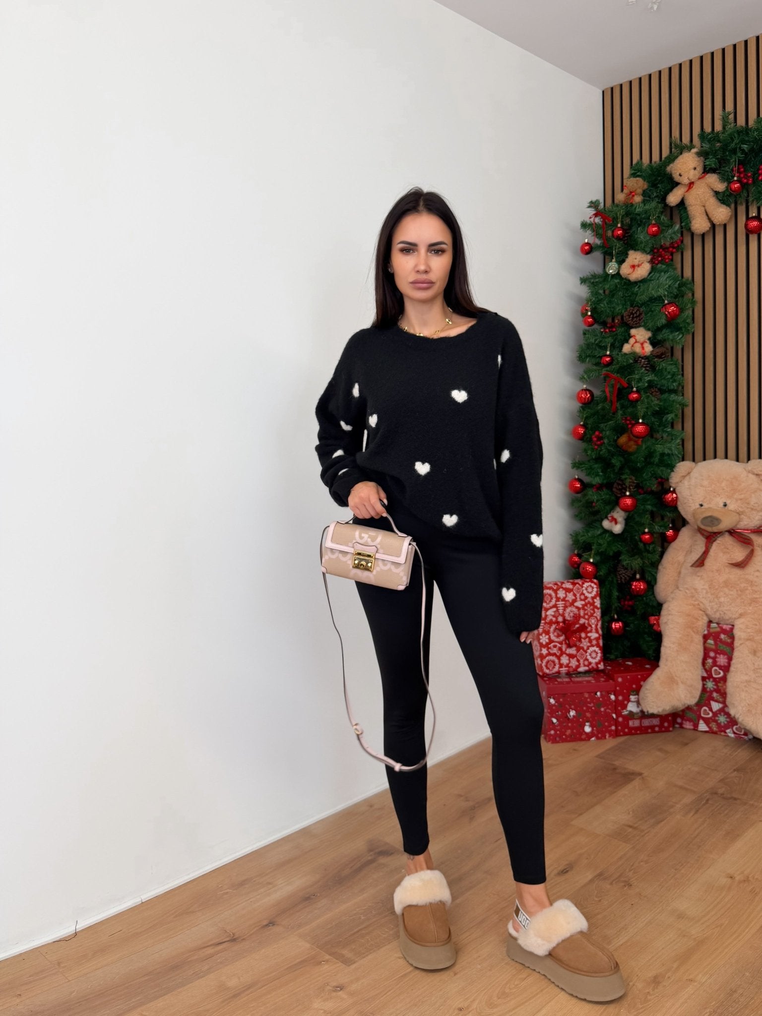 New Leggings Felpato - Nero - SAINTH