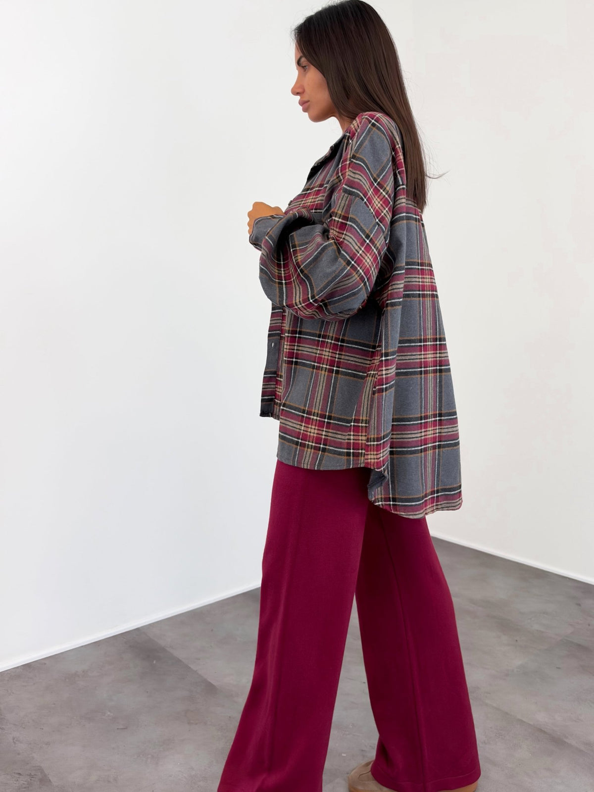 Camicia Factory - Grigia Bordeaux - SAINTH