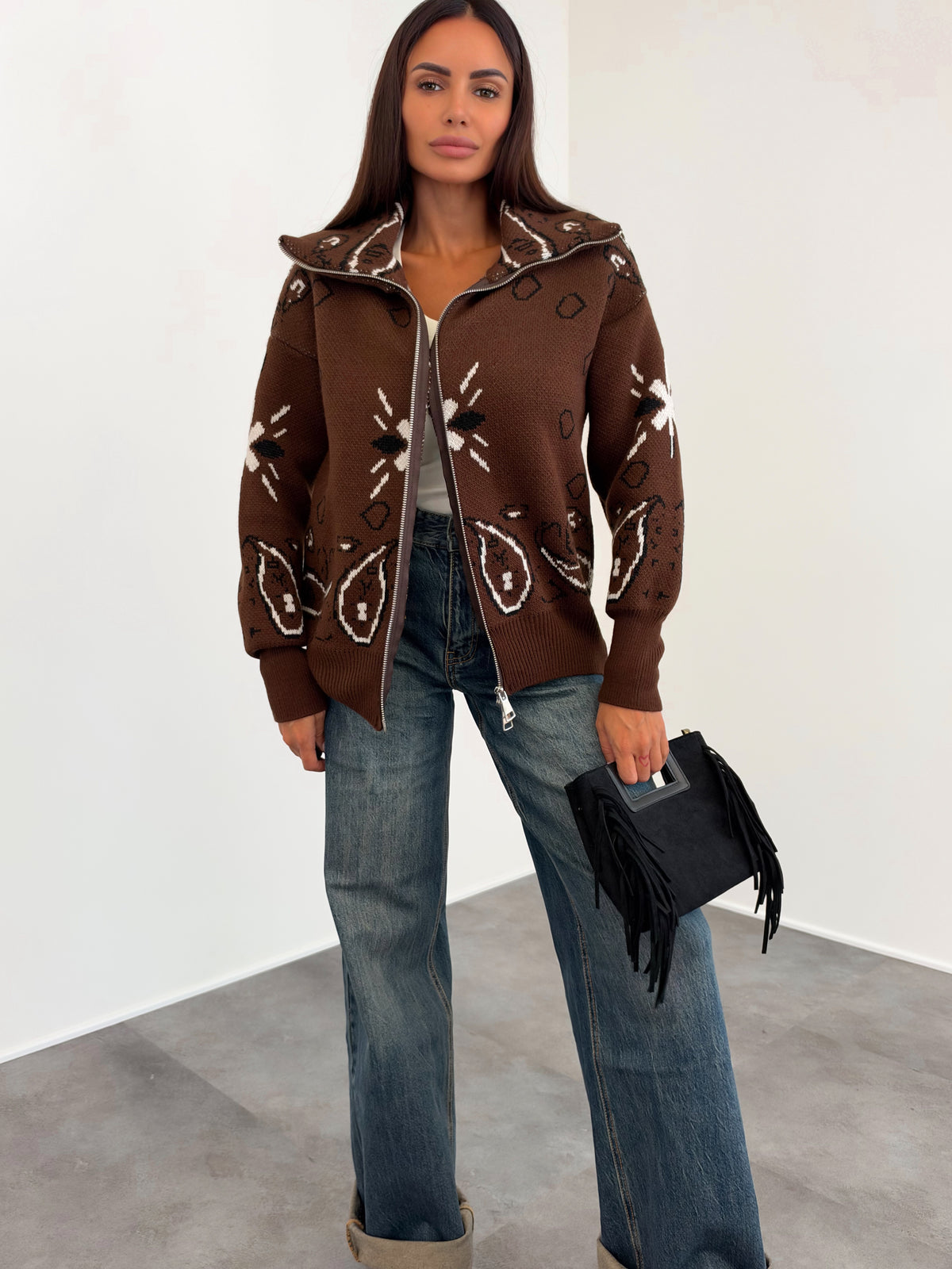 Pull Zip - Marrone