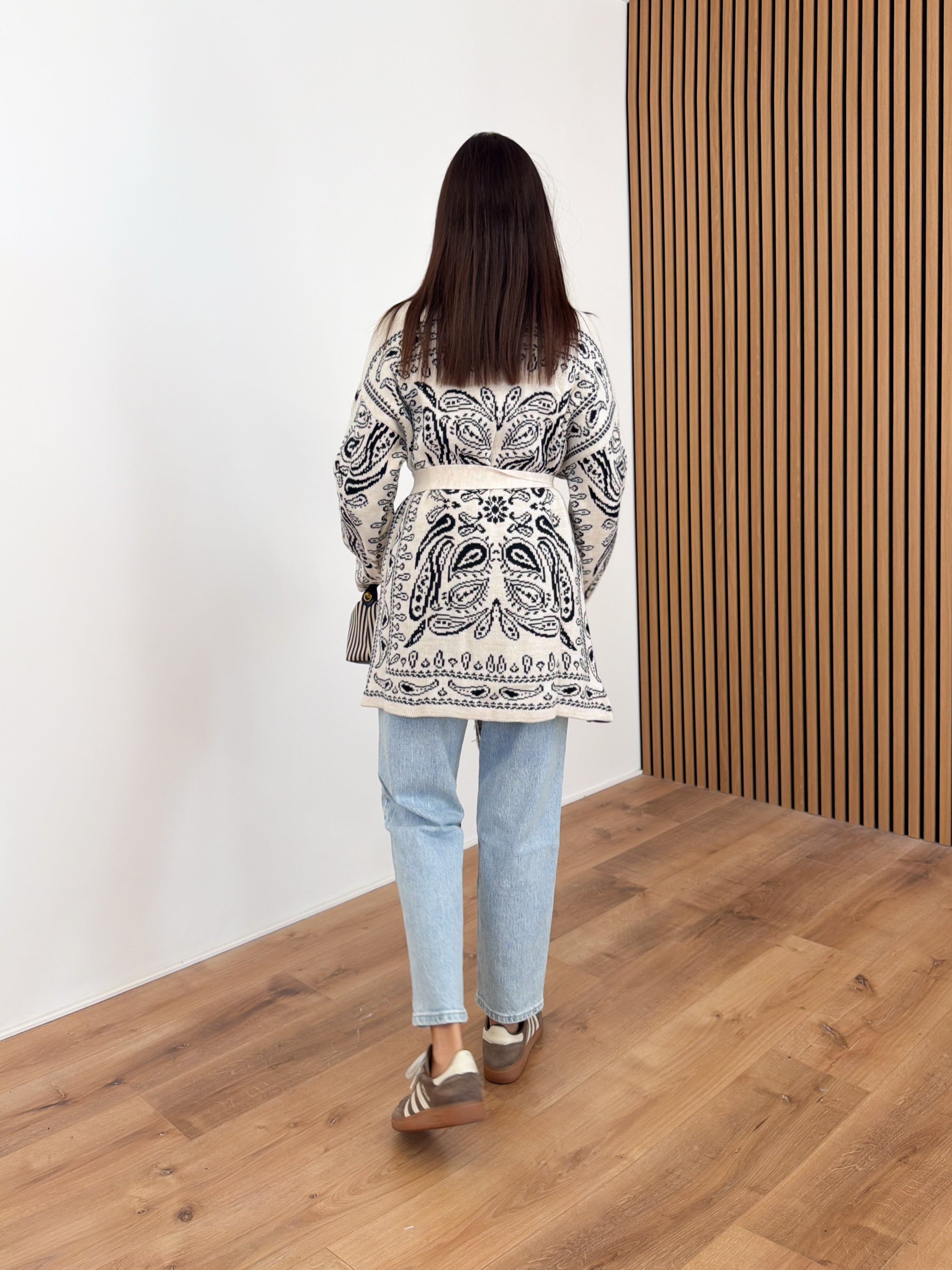 Cardigan Azteco - Panna Blu