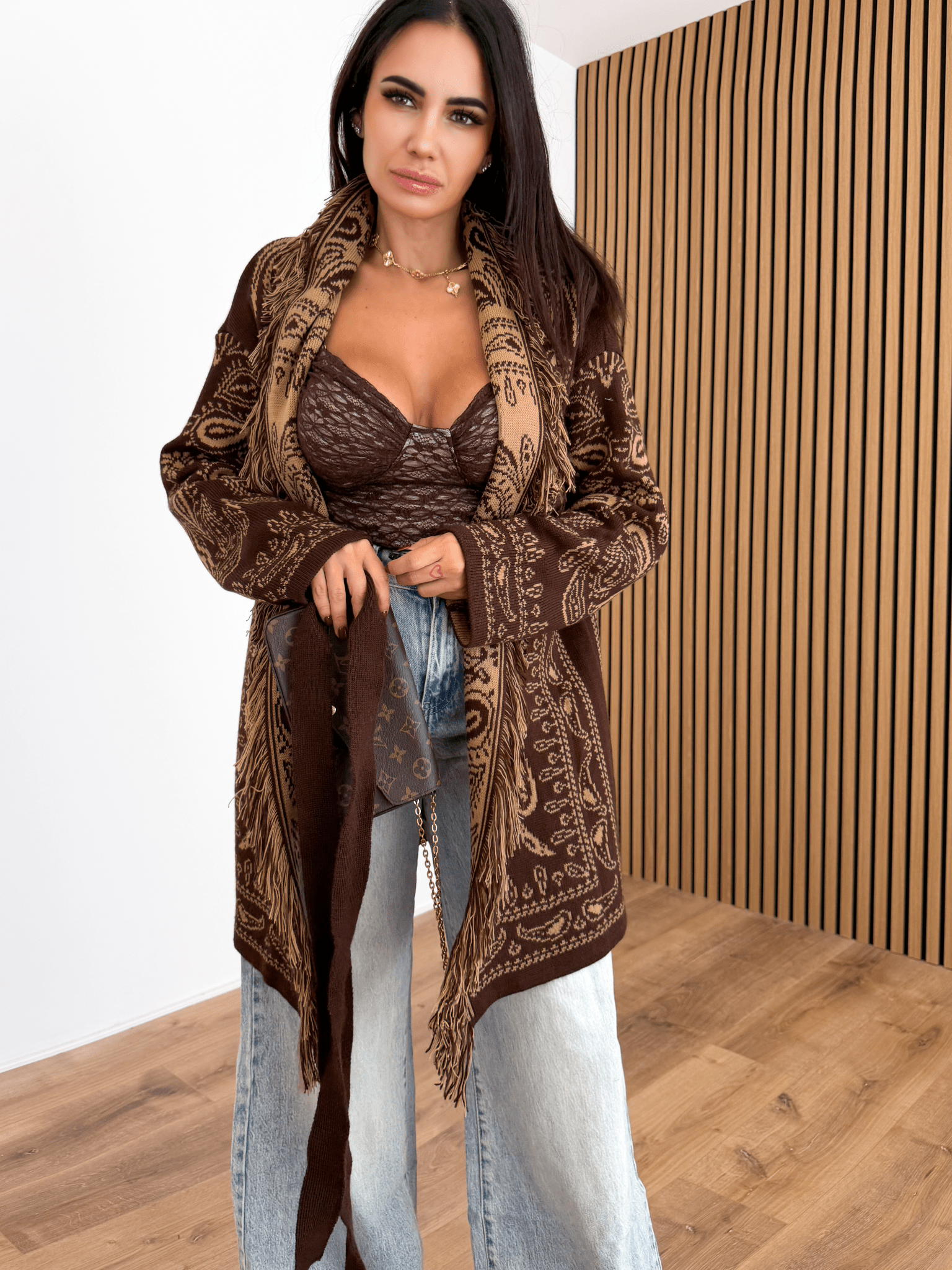 Cardigan Azteco - Marrone - SAINTH