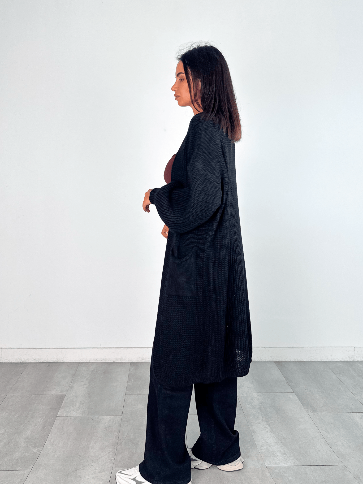 Cardigan Flamingo - Nero - SAINTH