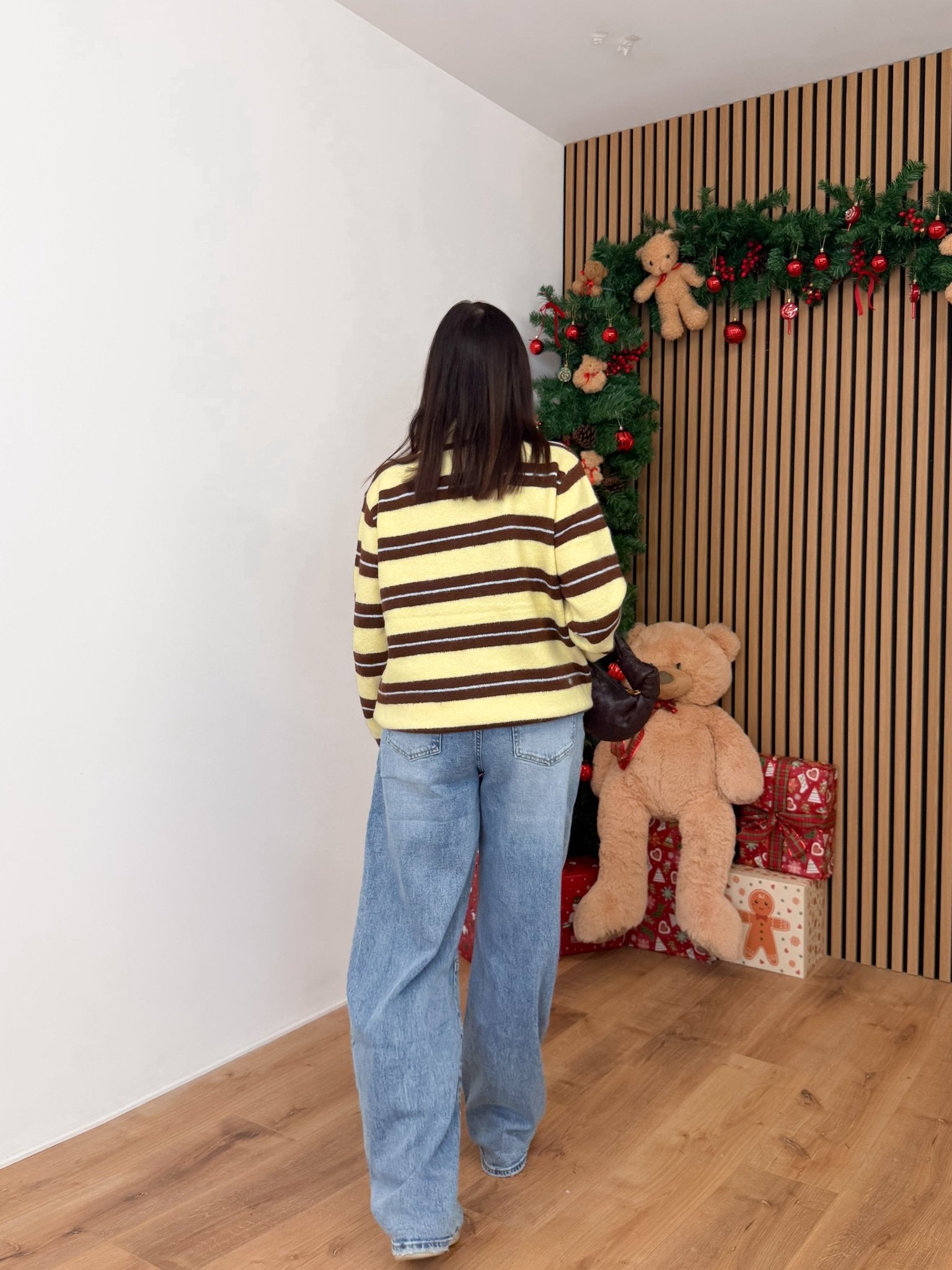 Pull Polo Righe - Giallo e Marrone - SAINTH