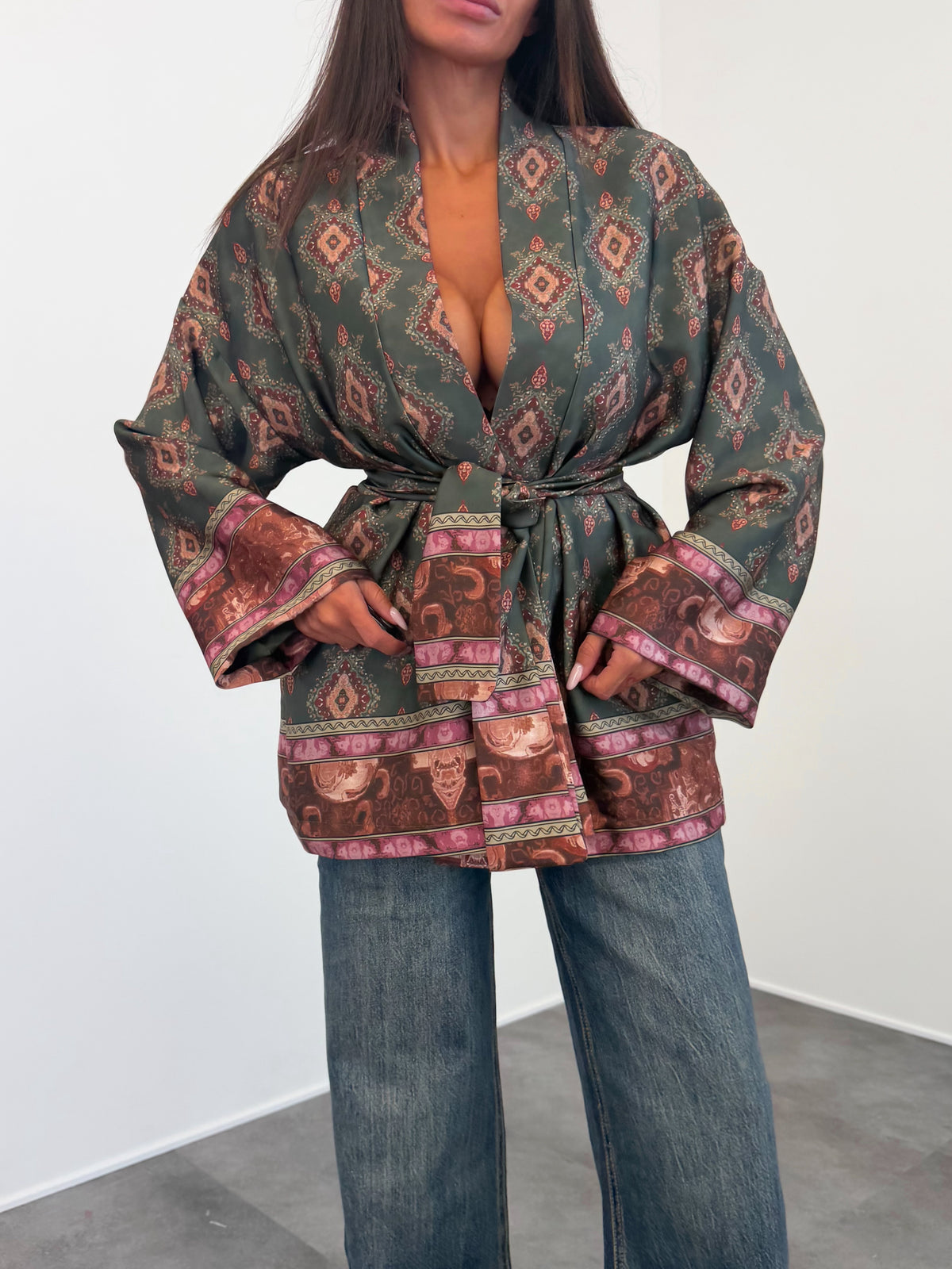Kimono Mosaico - Army Green