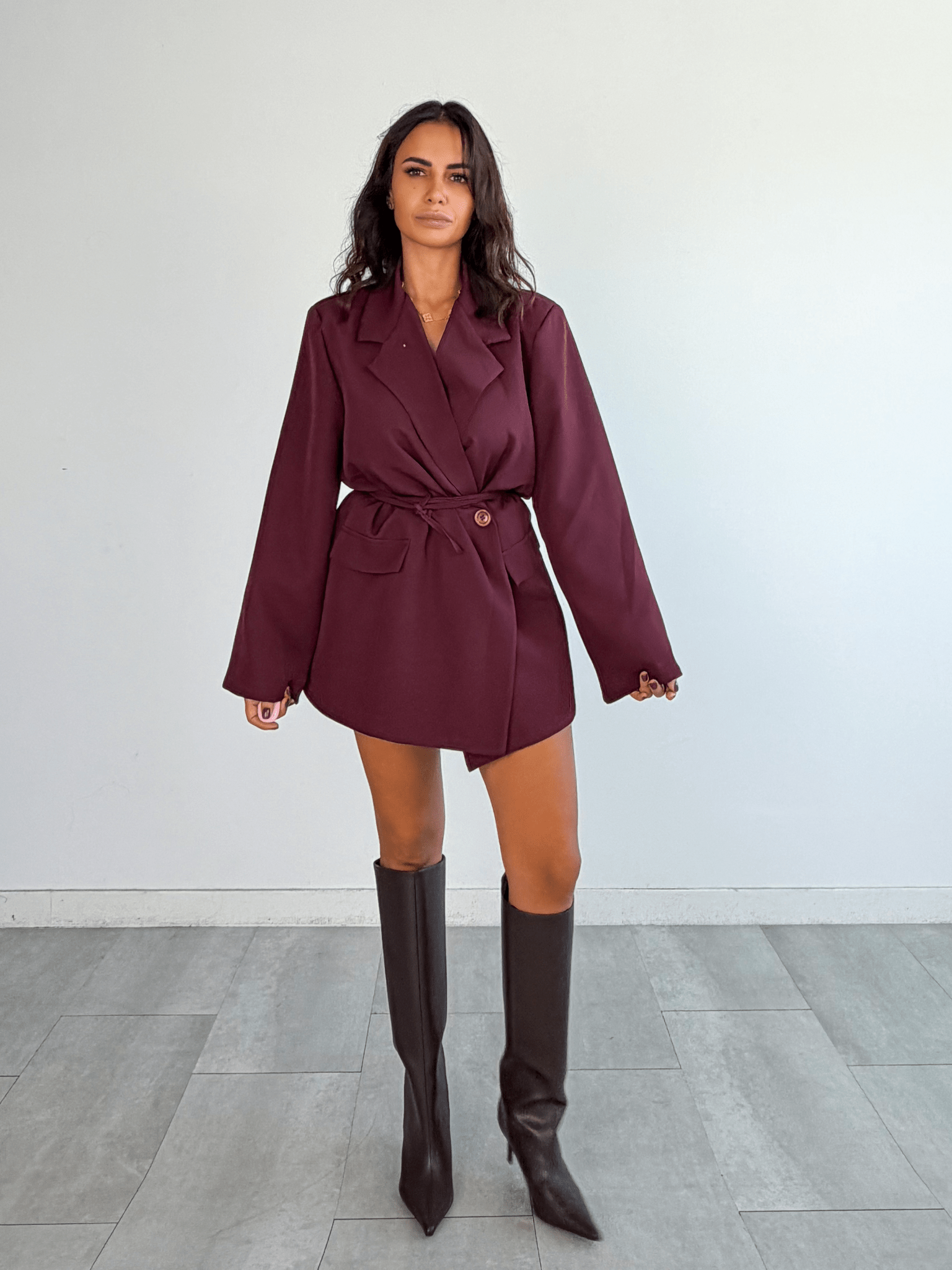 Abito Blazer Chic - Bordeaux - SAINTH