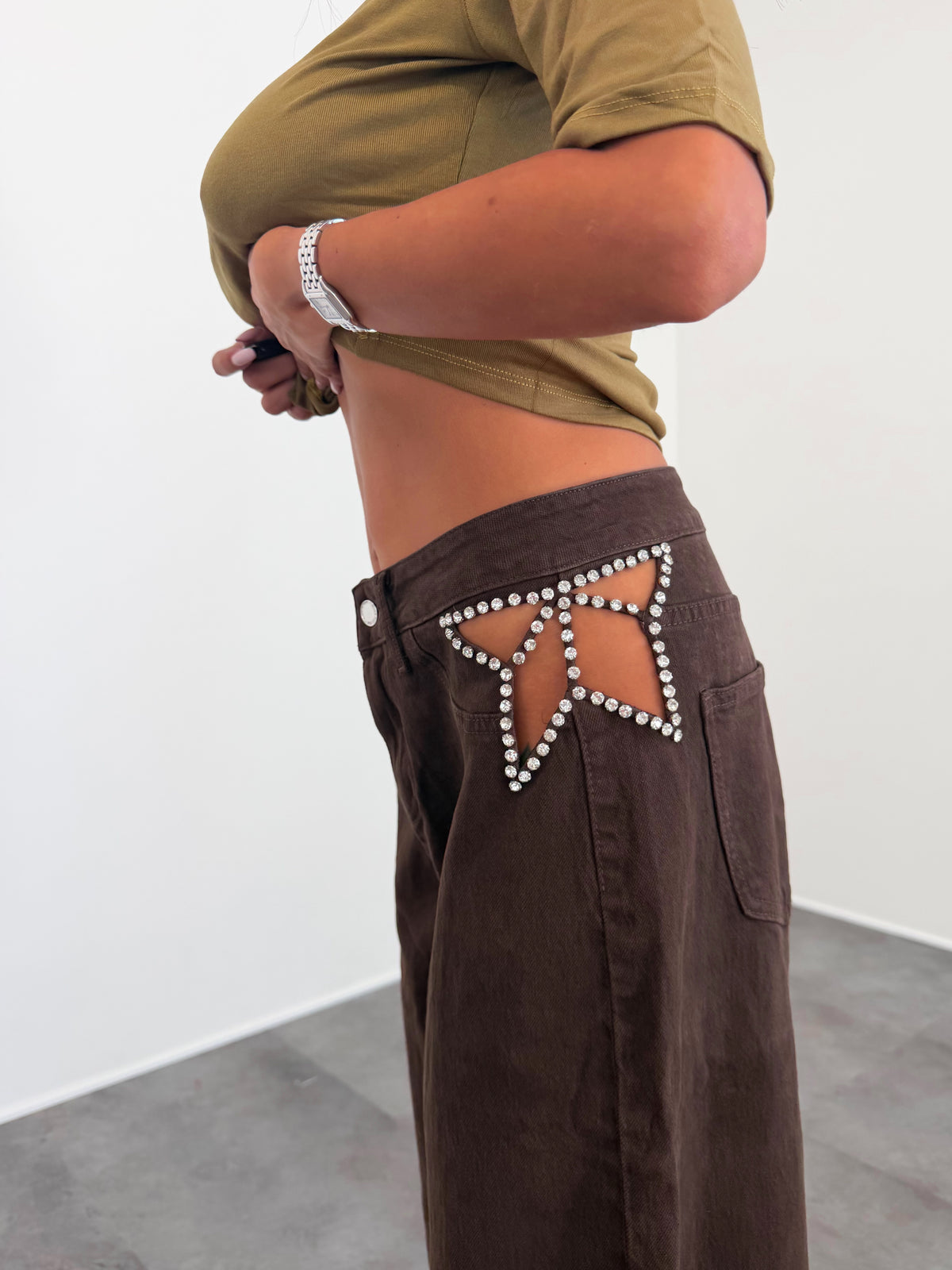 Jeans YW-2022F - Marrone