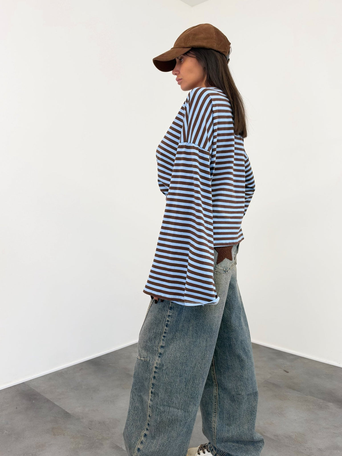 Maglia Stregatto - Marrone Celeste - SAINTH