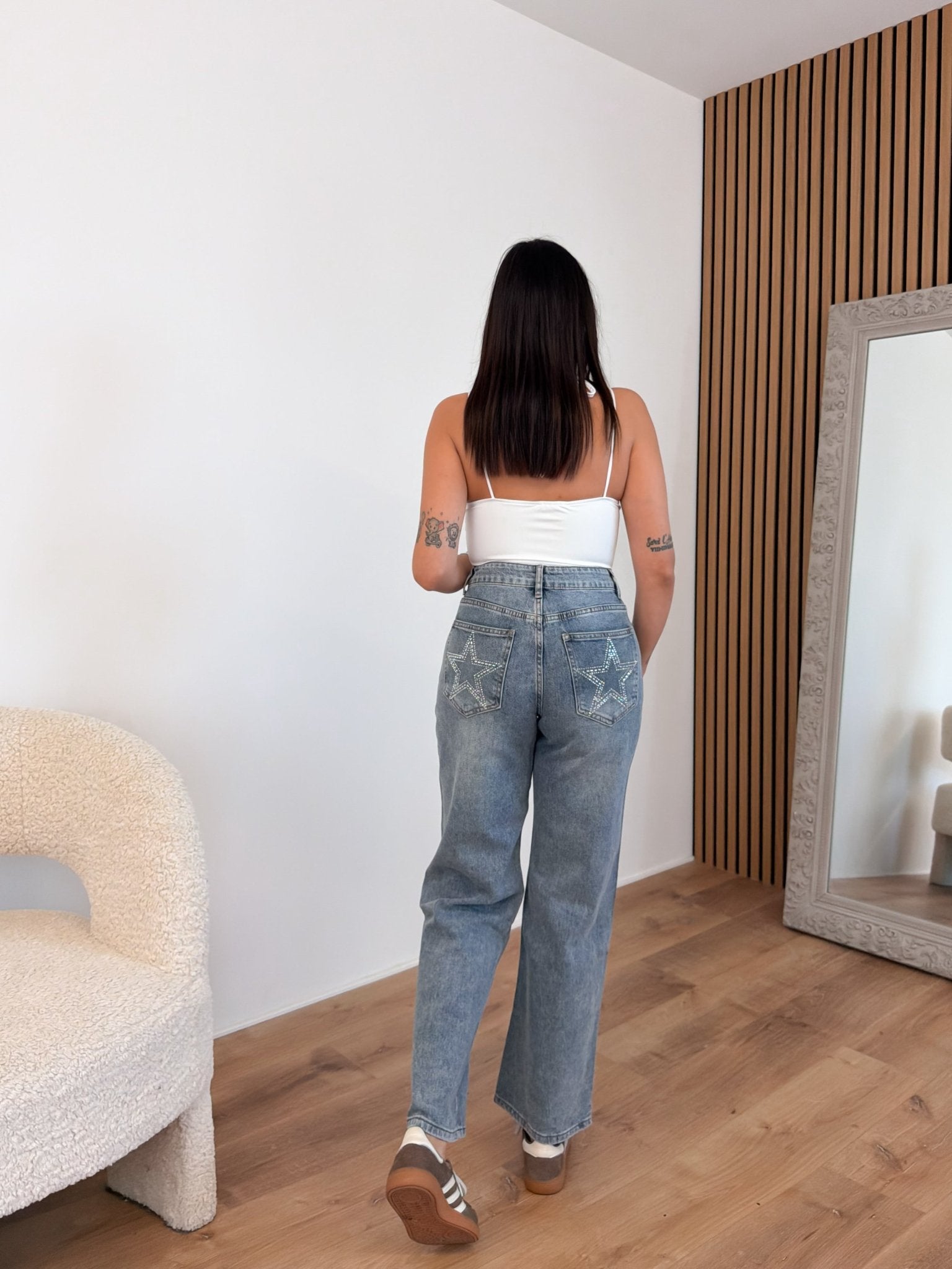 Jeans F32469 - Denim stella dietro - SAINTH