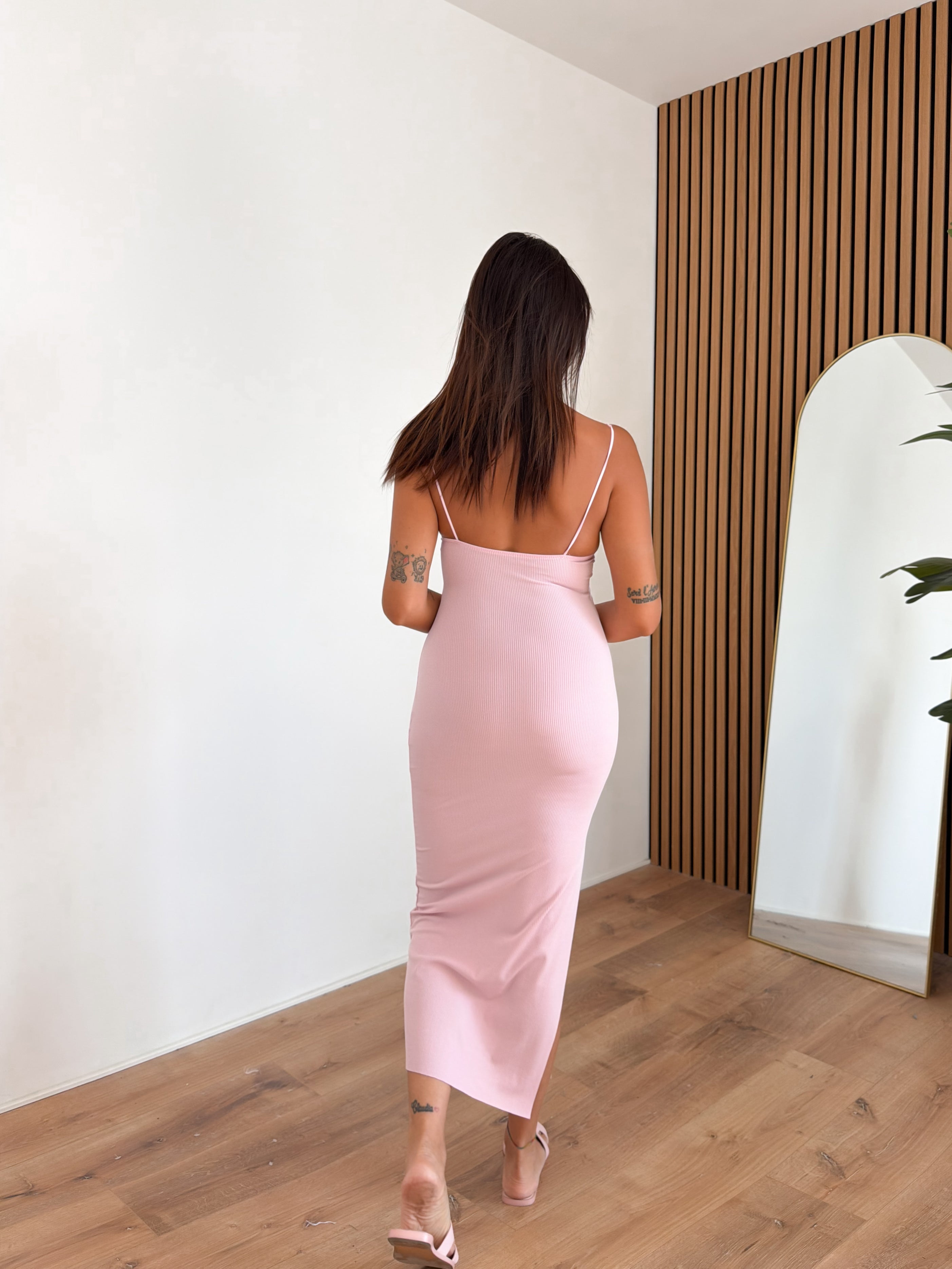 Abito Basic Costine - Rosa