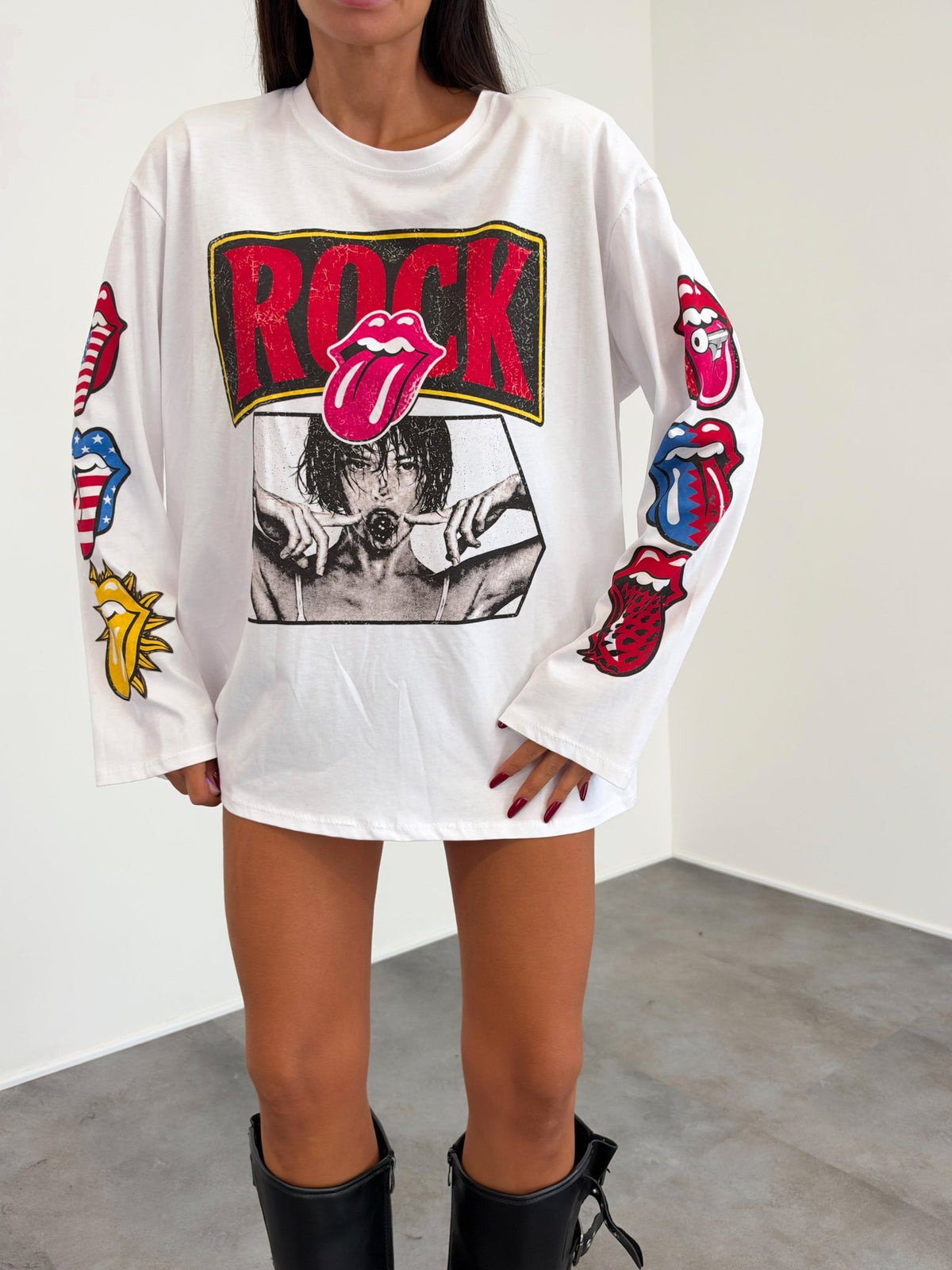 Maxi Maglia Rock - Bianca - SAINTH