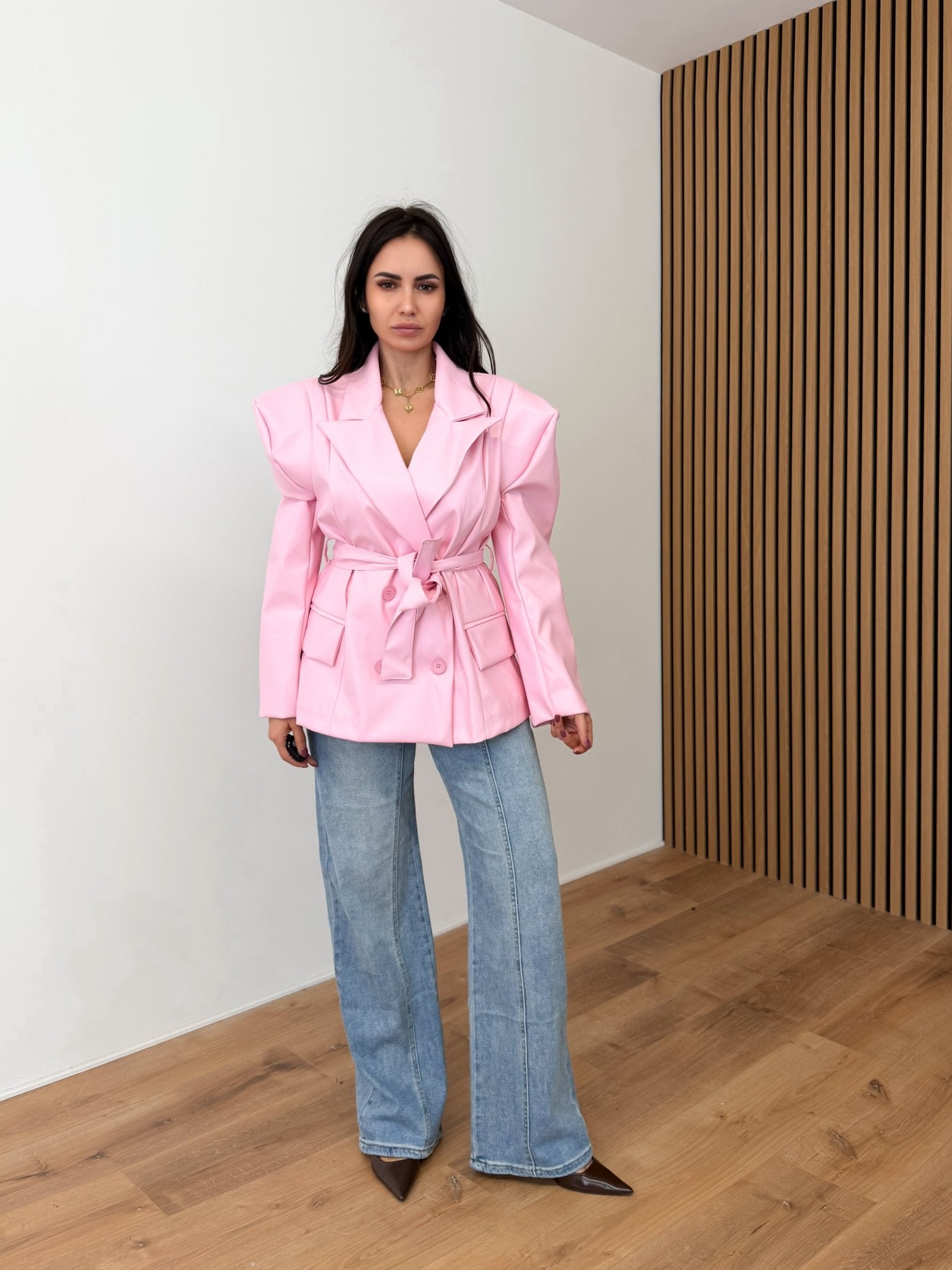 Blazer Liban Ecopelle - Rosa - SAINTH