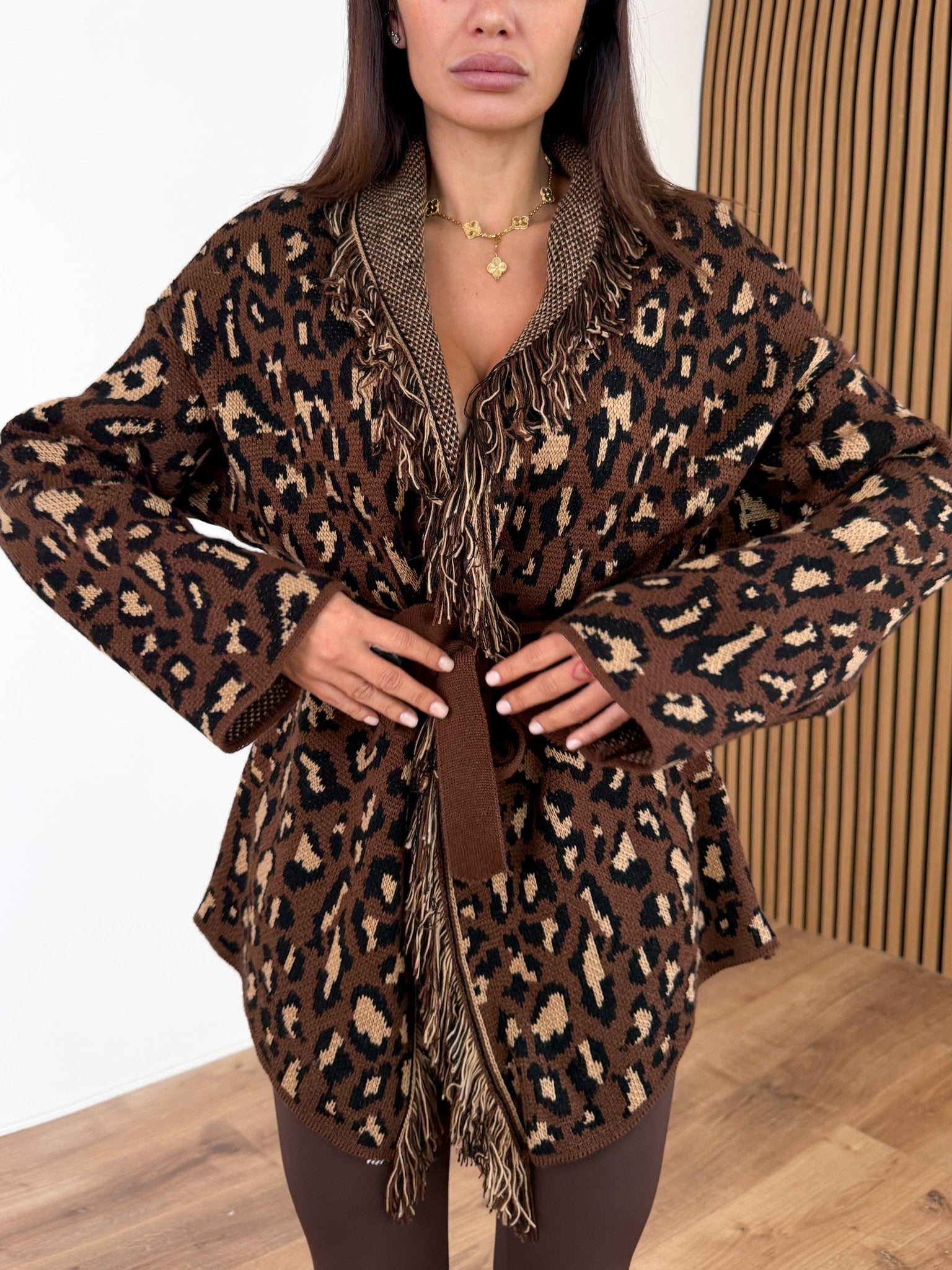 Cardigan Gheo - Camel e Marrone - SAINTH