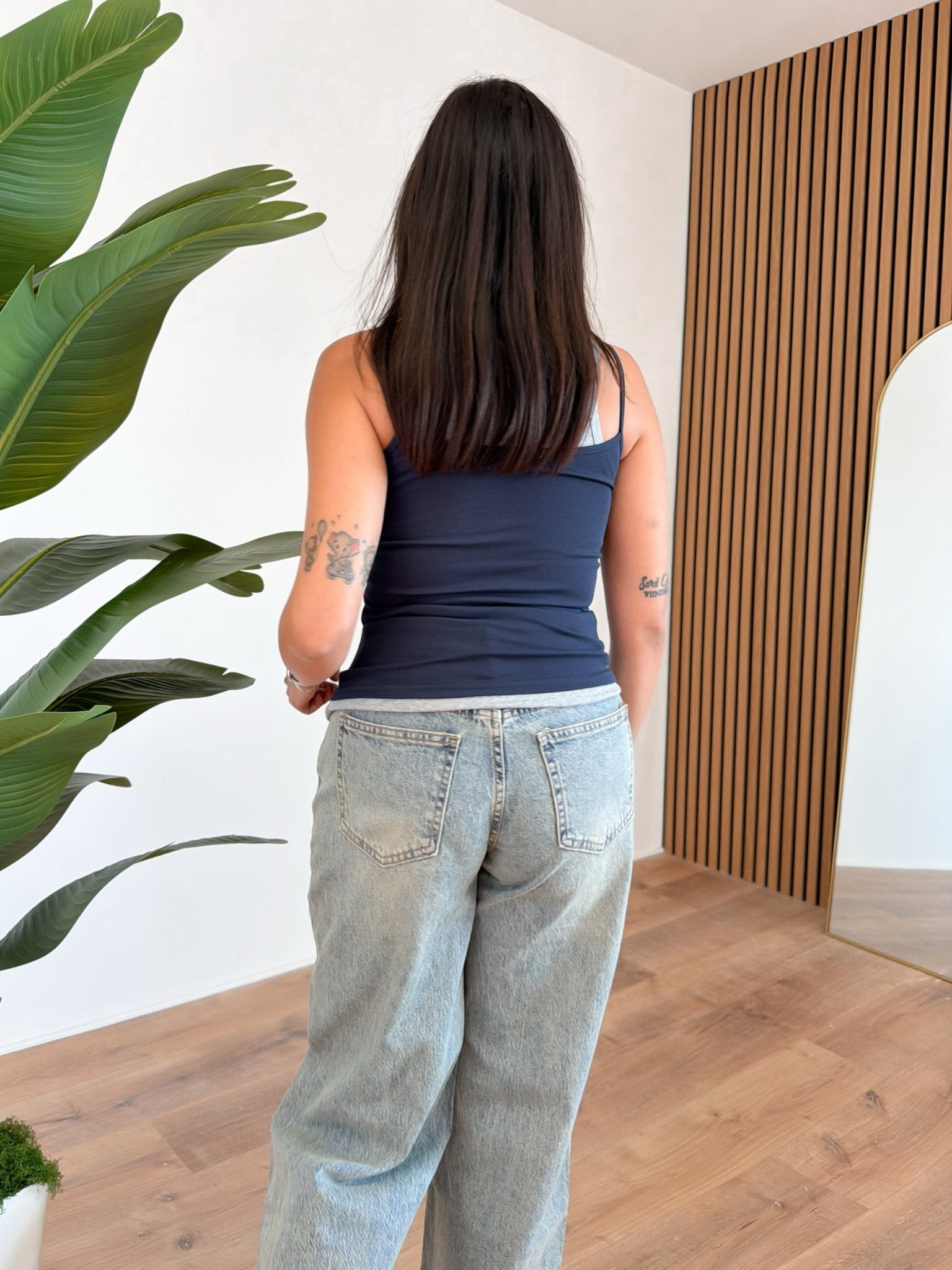 Top Bicolor - Blu e Grigio - SAINTH