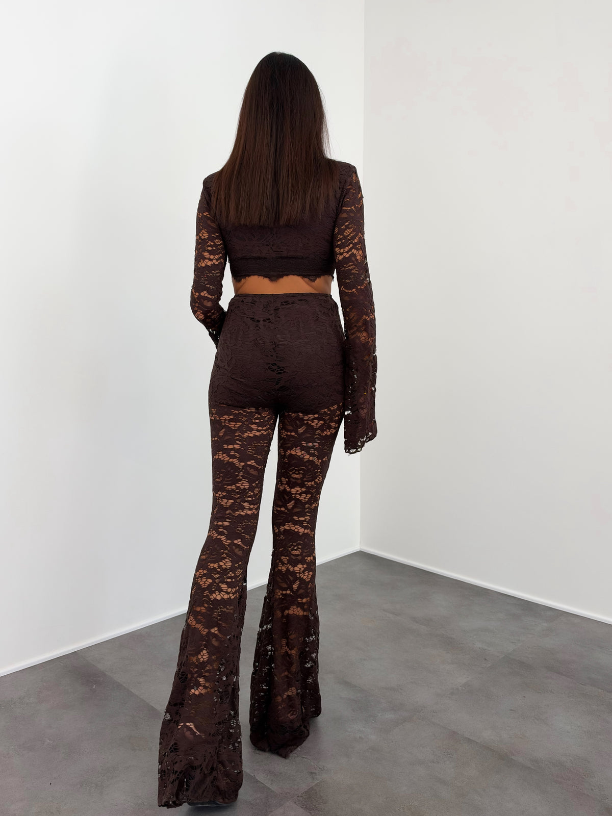 Coordinato Ricamo - Marrone