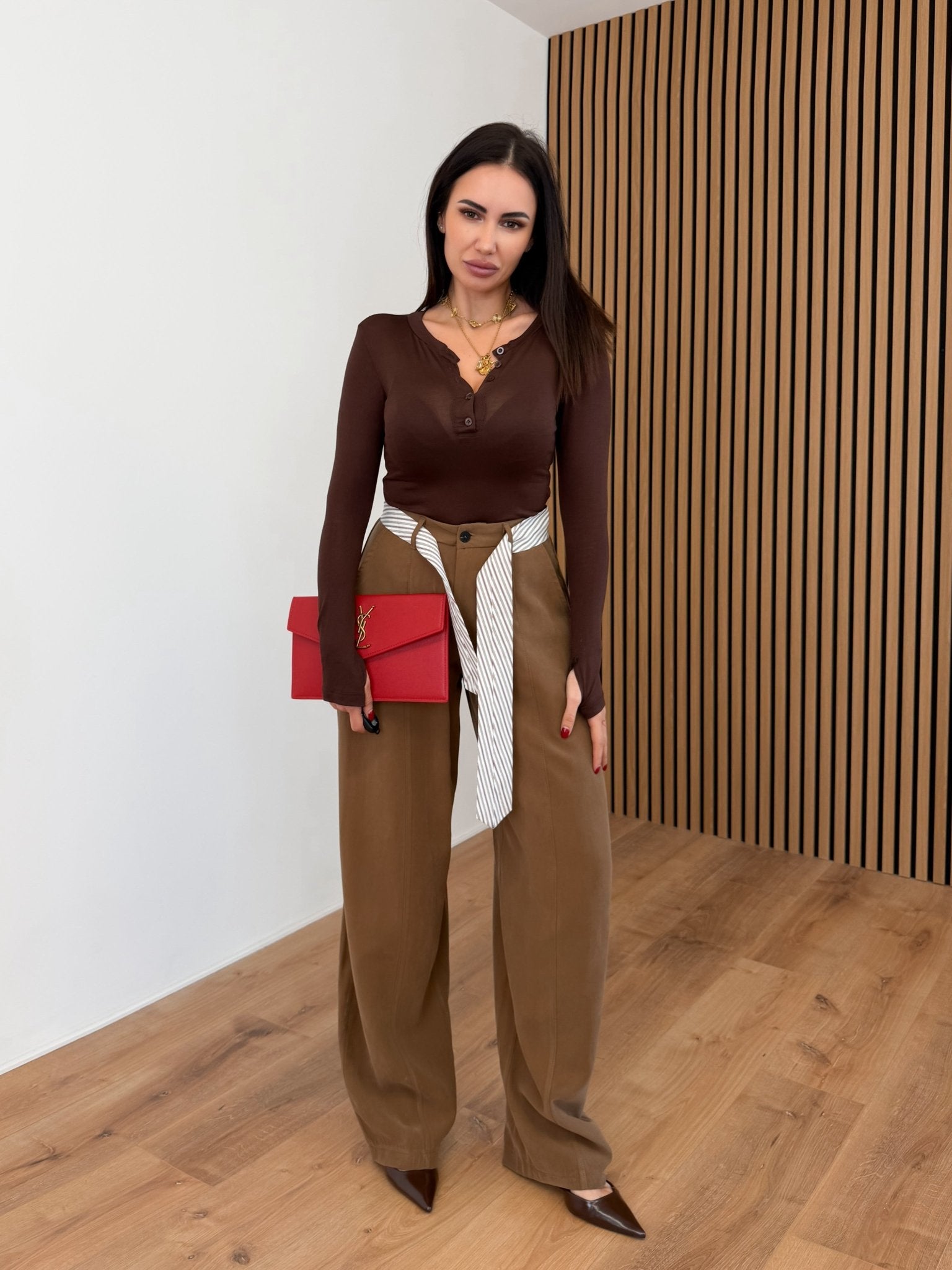 Maglietta Serafino - Marrone - SAINTH