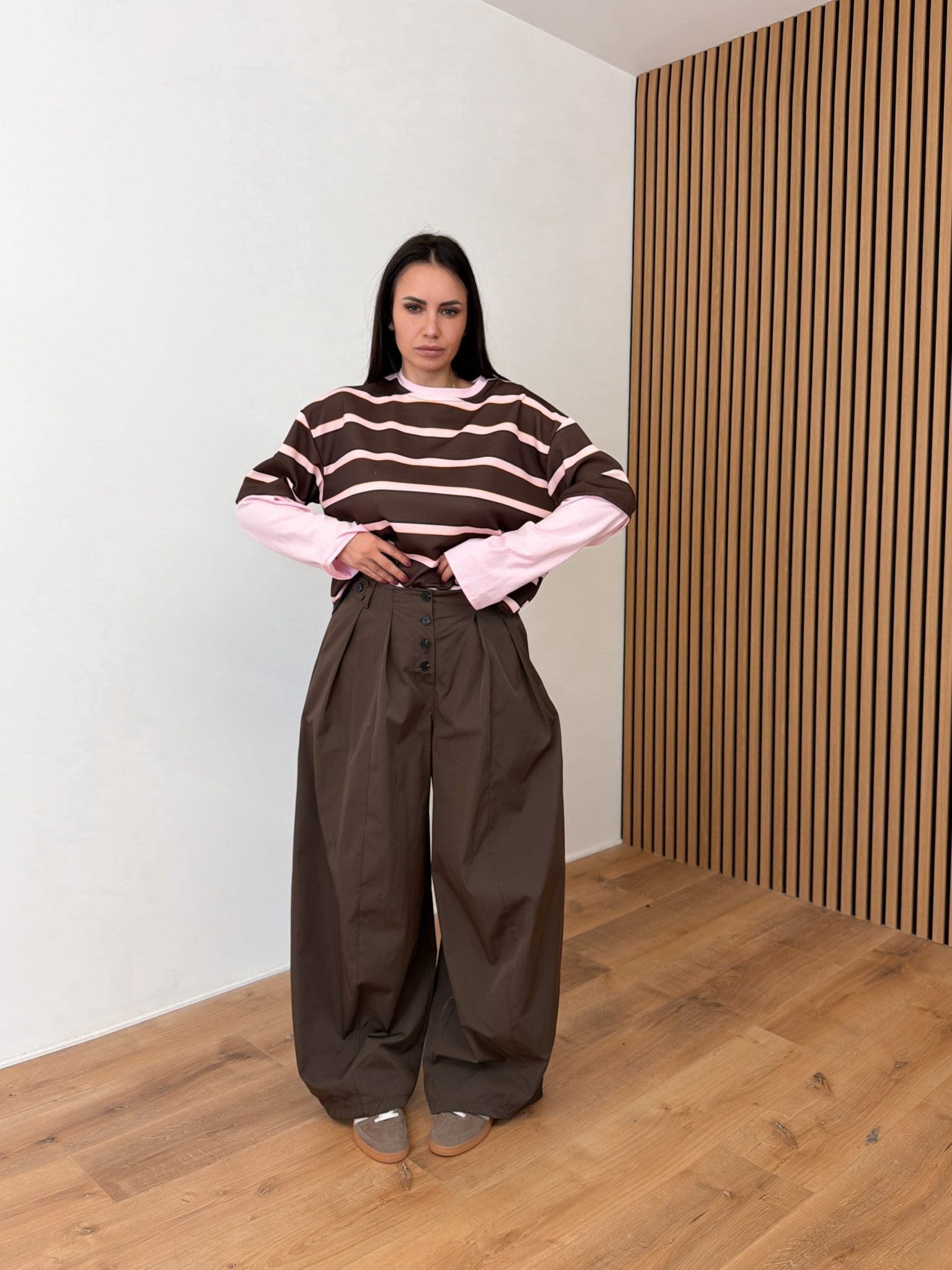 Maglia Skater - Marrone e Rosa - SAINTH
