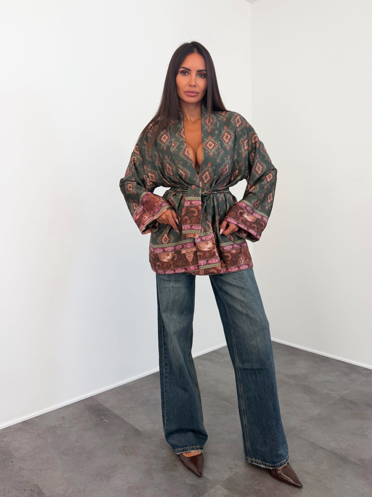 Kimono Mosaico - Army Green