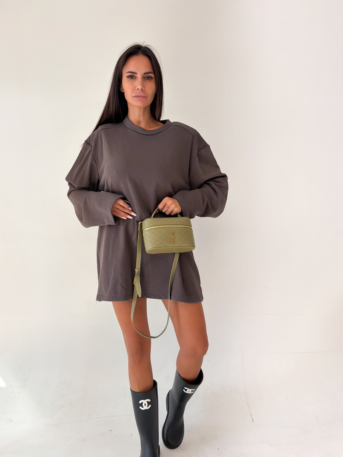 Felpa Maxi Spalla - Marrone