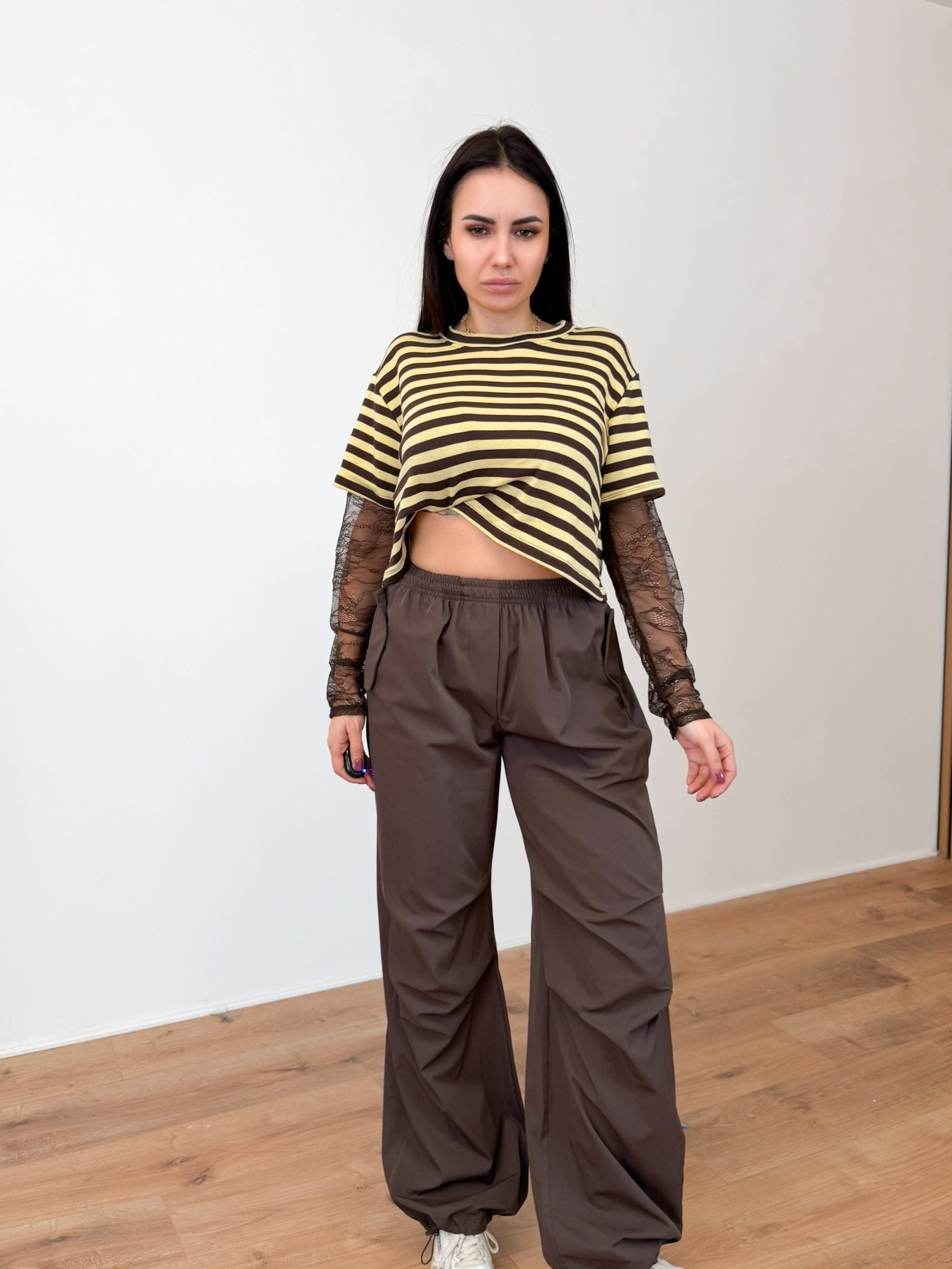 Pantalone Parachute - Marrone - SAINTH