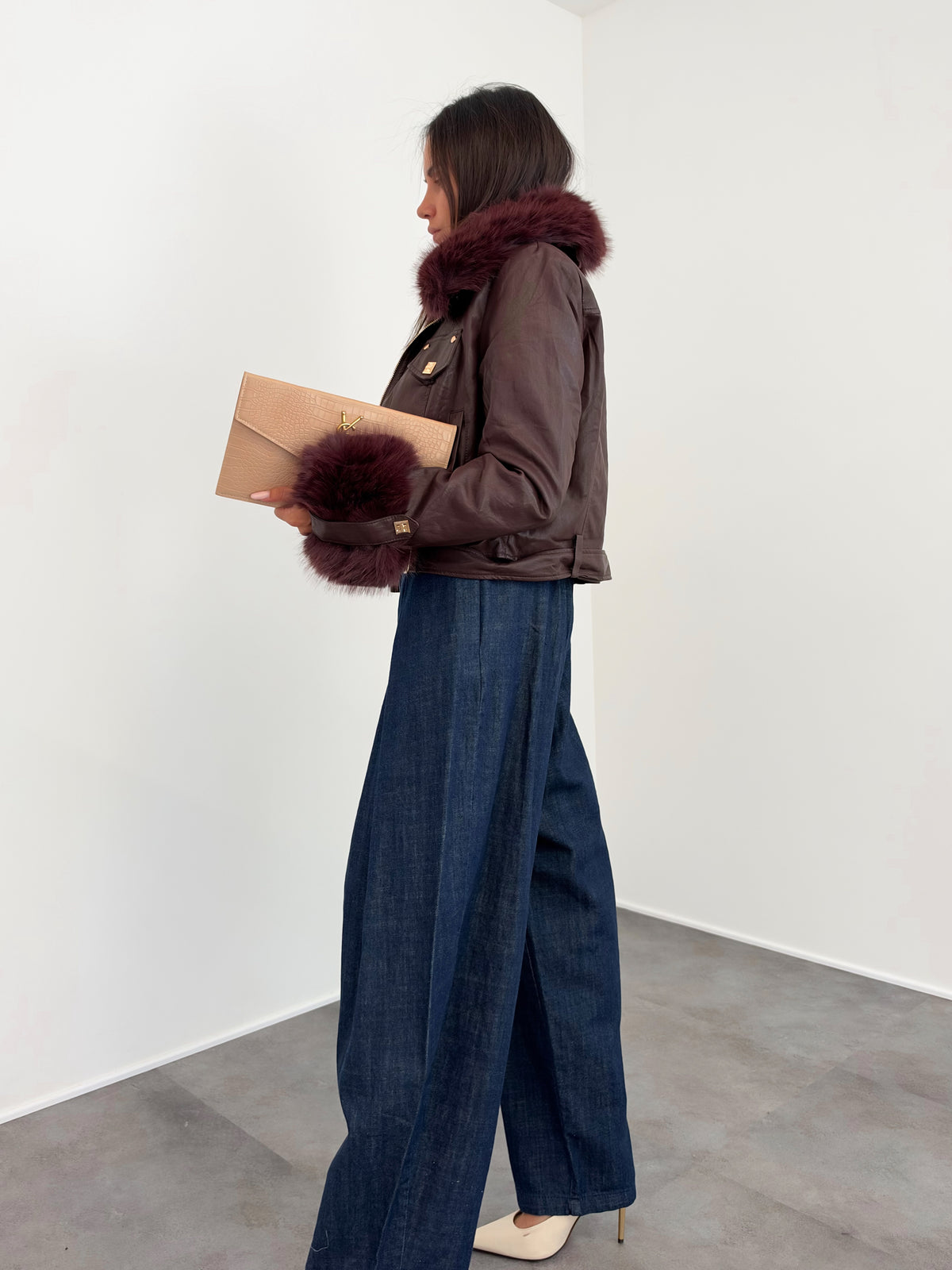 Chiodo Ecopelle FY006 - Bordeaux