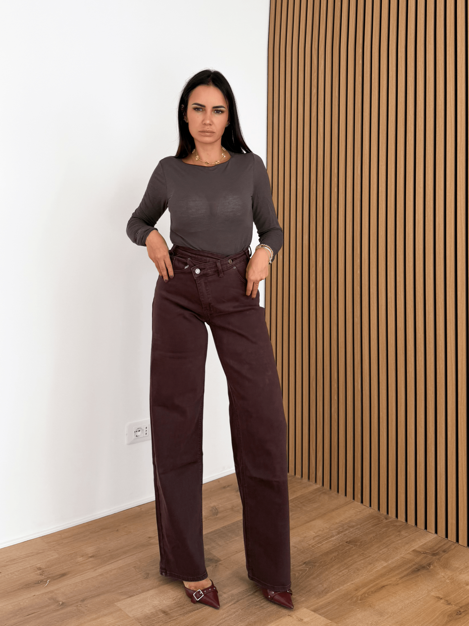 Jeans Irregolare - Marrone - SAINTH