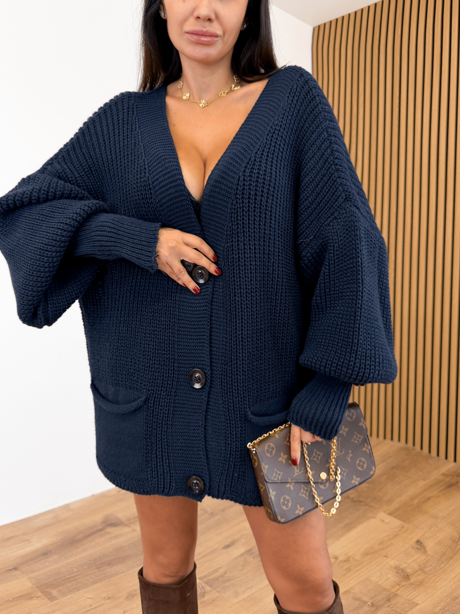 Maxi Cardigan - Blu - SAINTH