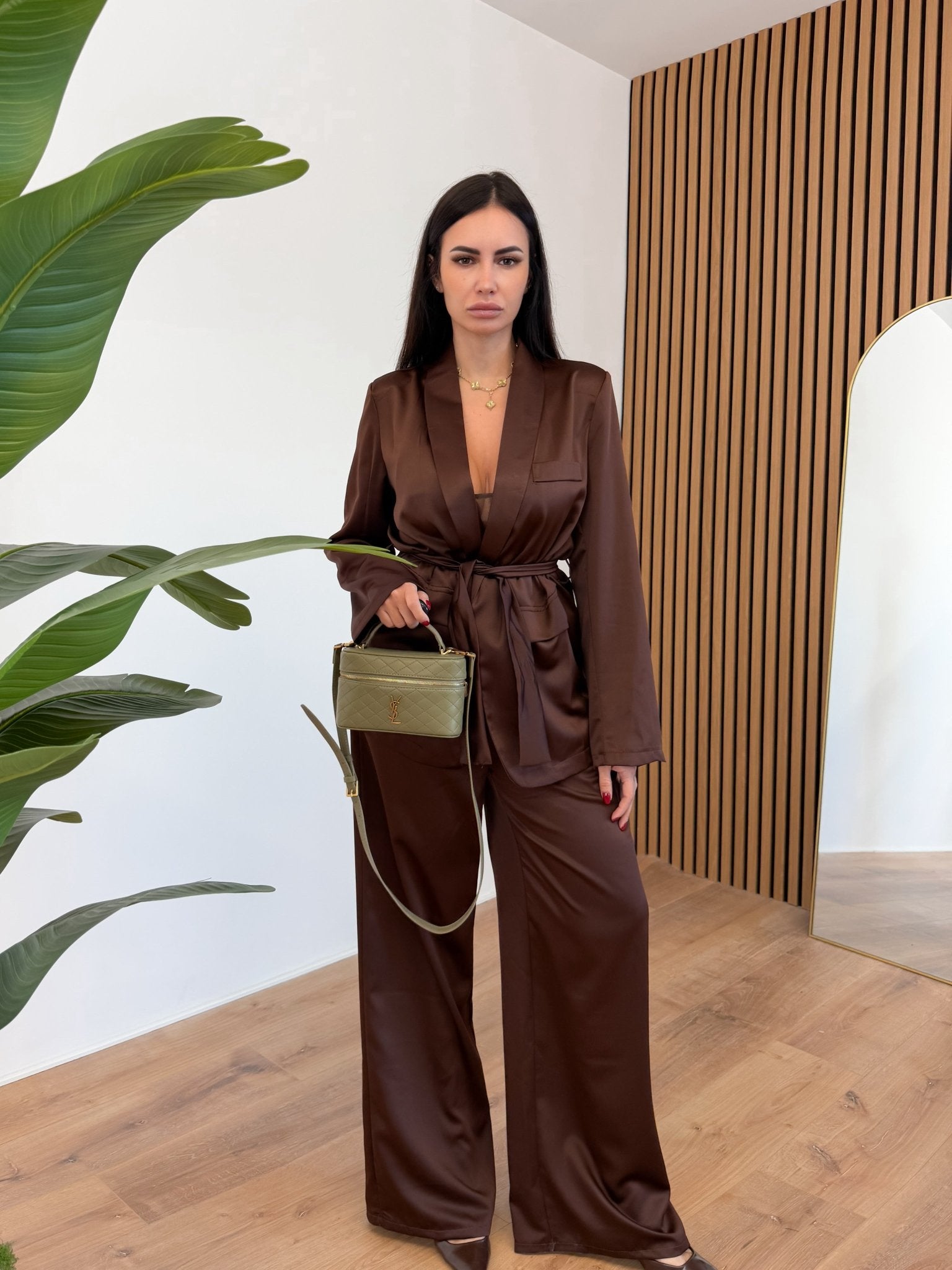 Coordinato Satin - Marrone - SAINTH