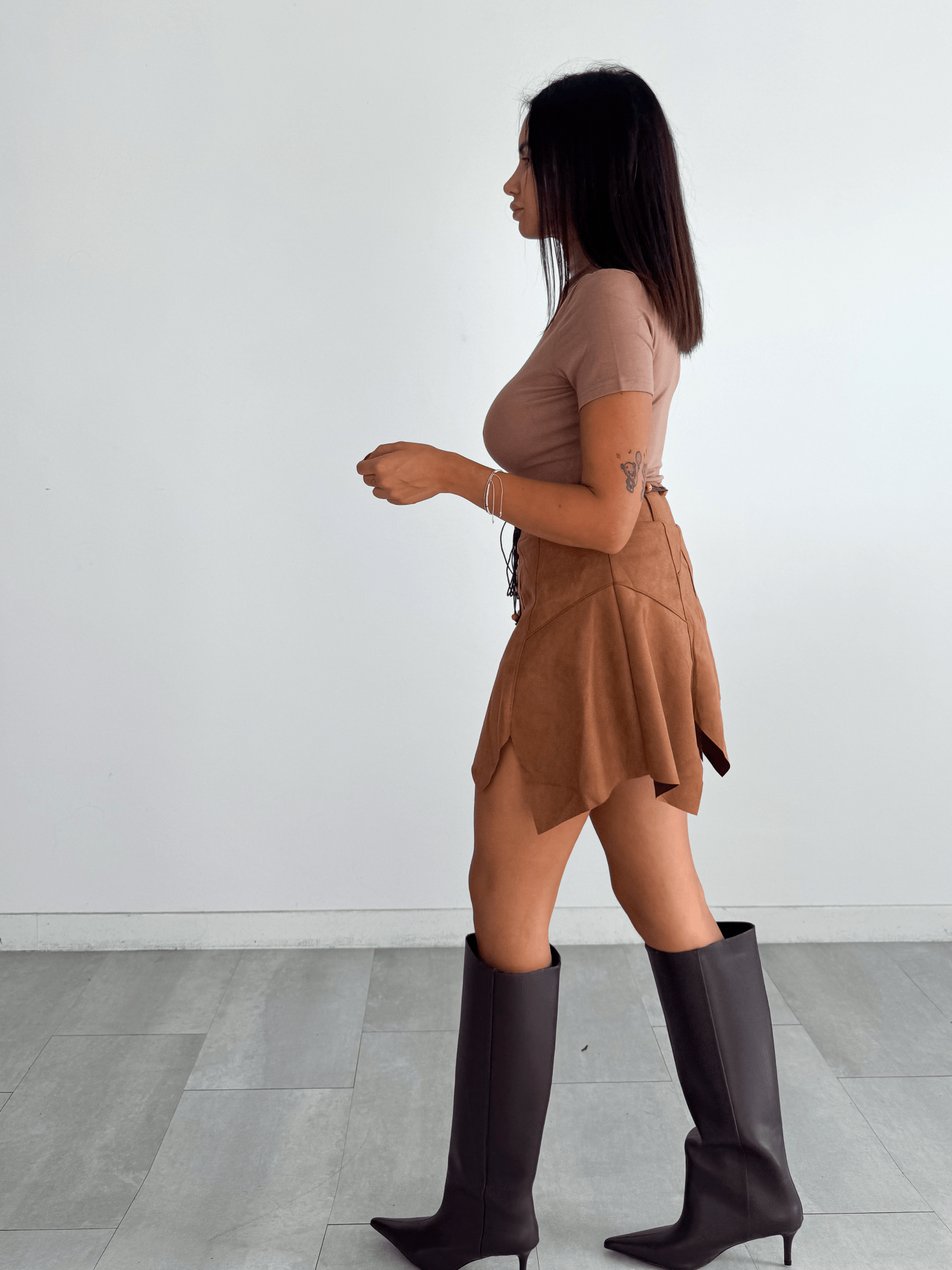 Gonna Tribale Camoscio - Camel - SAINTH