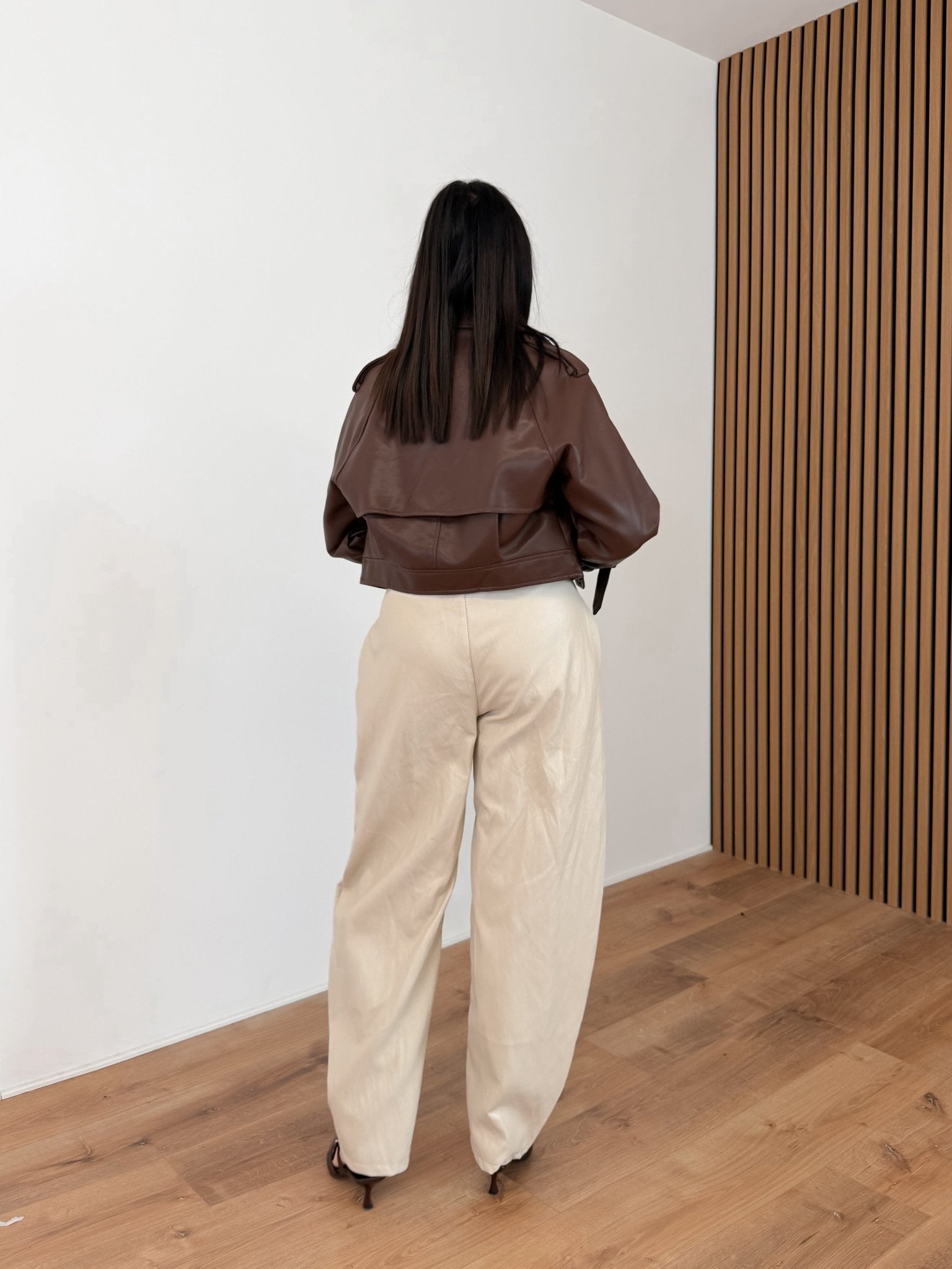 Biker Crop Ecop - Marrone - SAINTH
