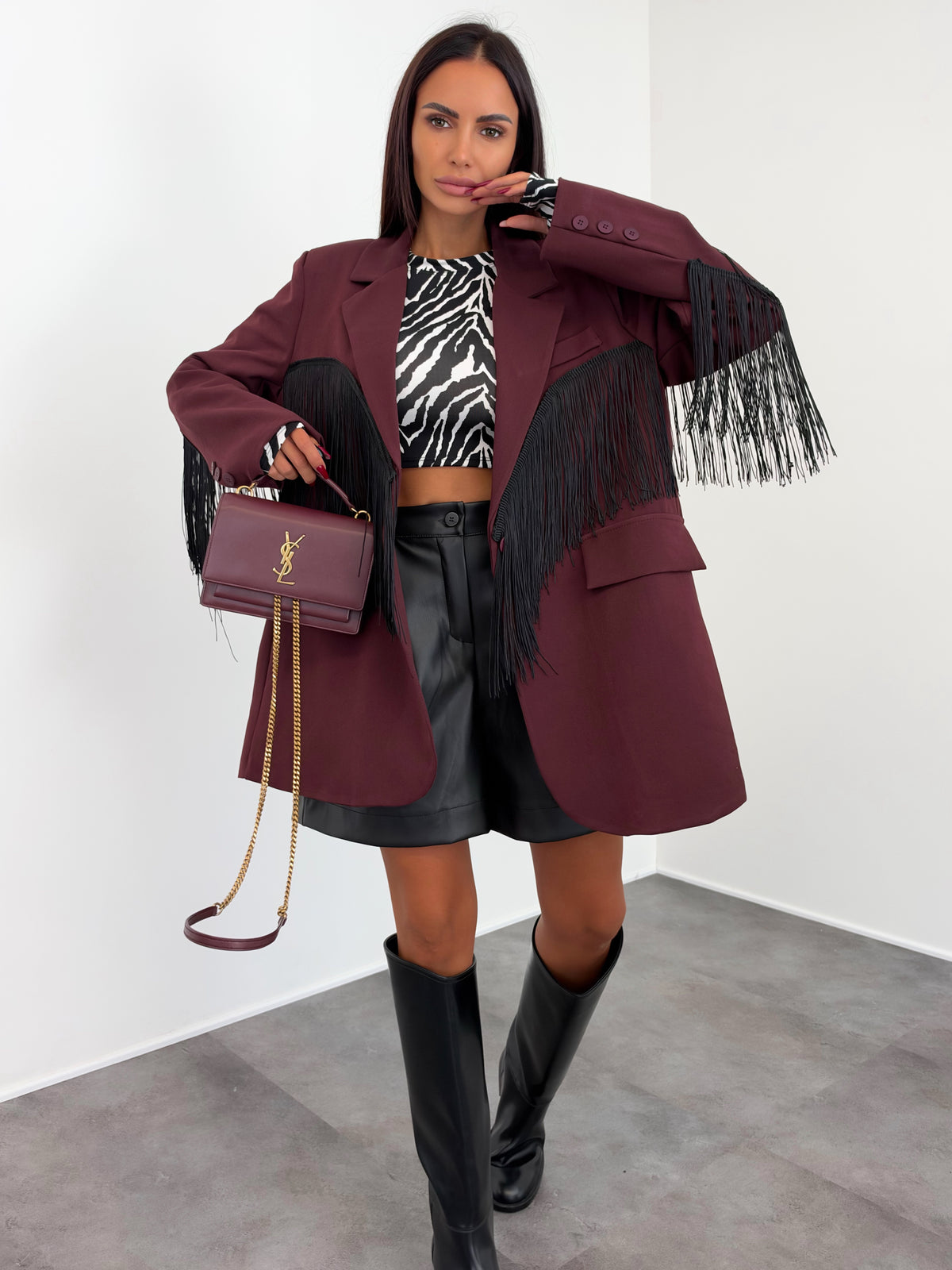 Blazer Filo D'angelo - Bordeaux