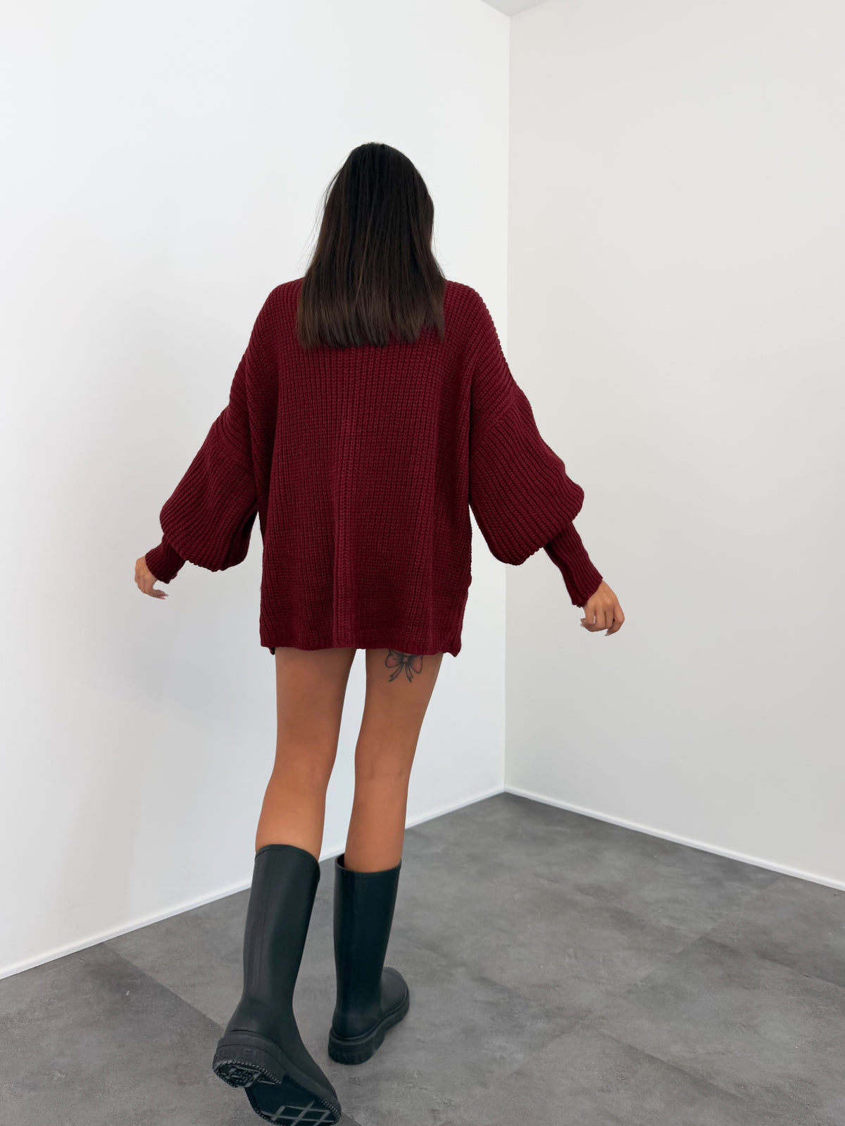 Maxi Cardigan - Bordeaux