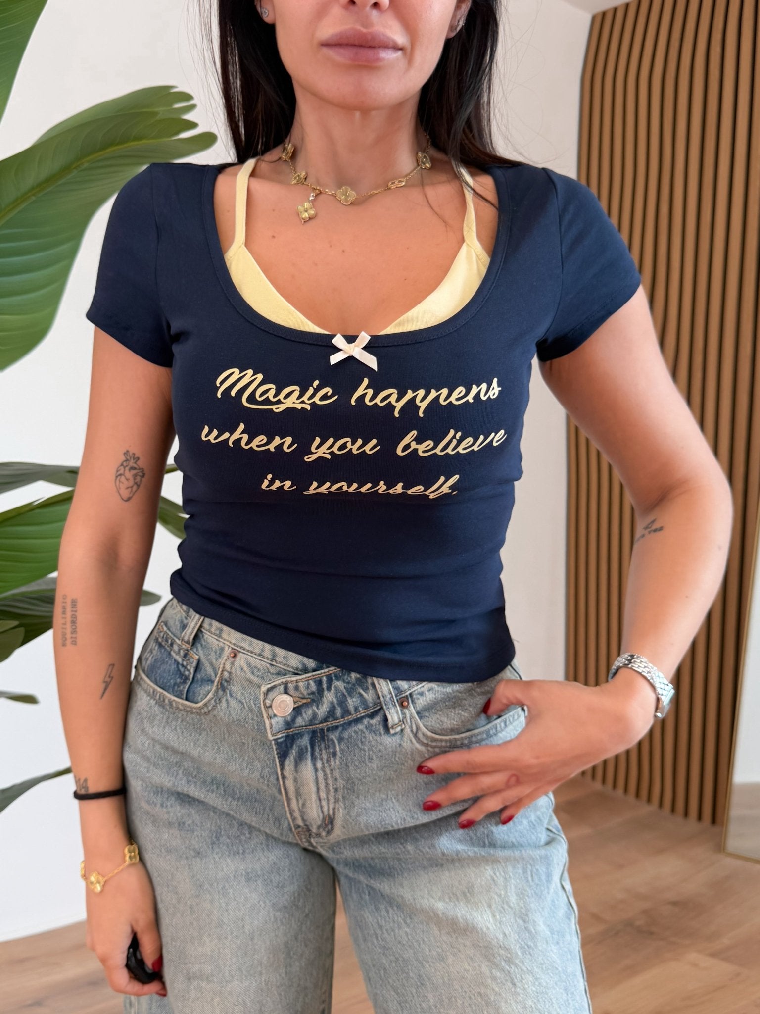T-shirt Happens - Blu - SAINTH