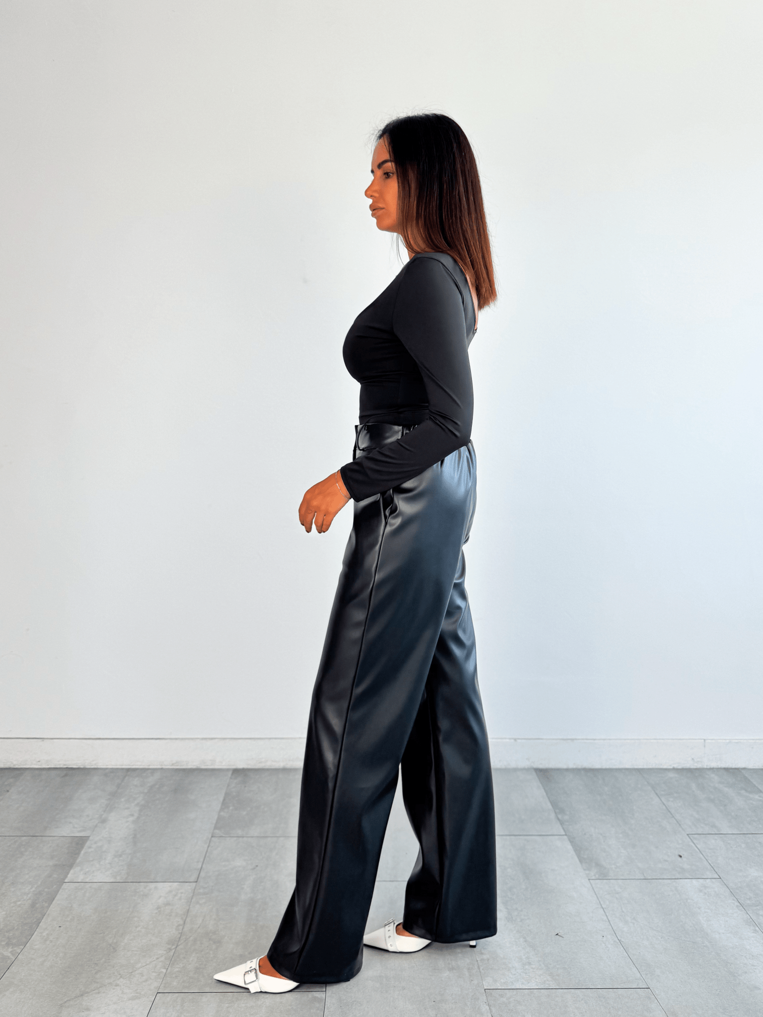 Pantalone Ecopelle - Nero - SAINTH