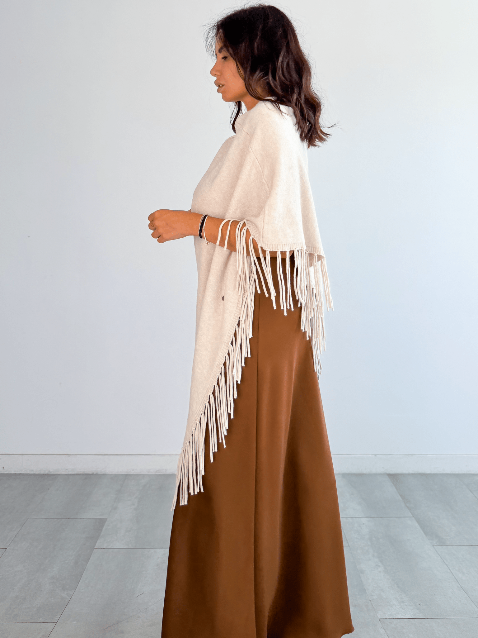 Gonna Fluide - Marrone - SAINTH