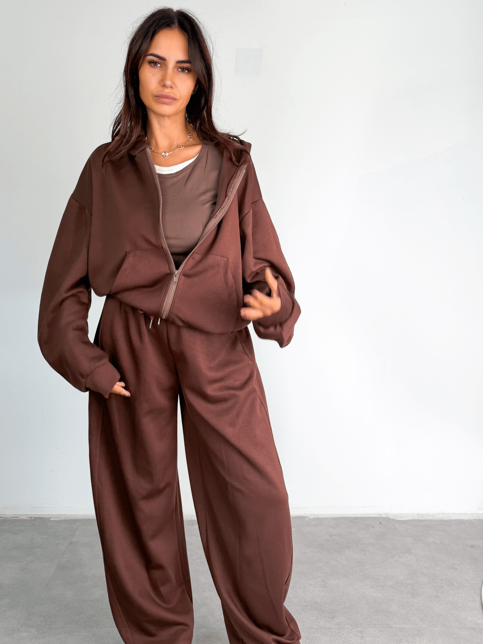 Felpa Wide Arm - Marrone - SAINTH