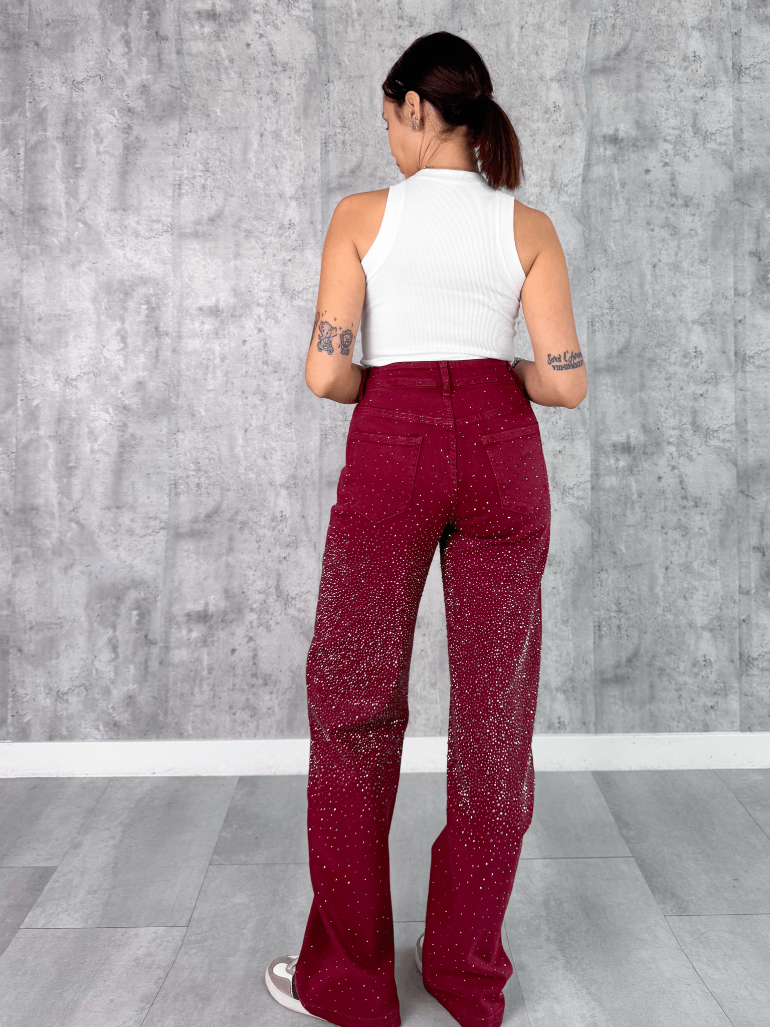 Jeans Best Diamonds - Bordeaux - SAINTH