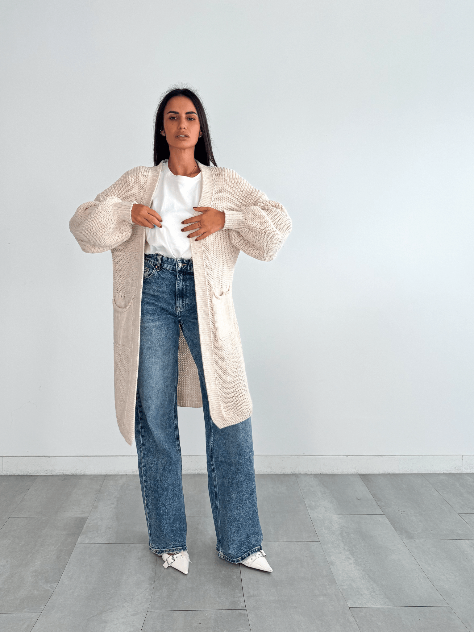 Cardigan Flamingo - Beige - SAINTH