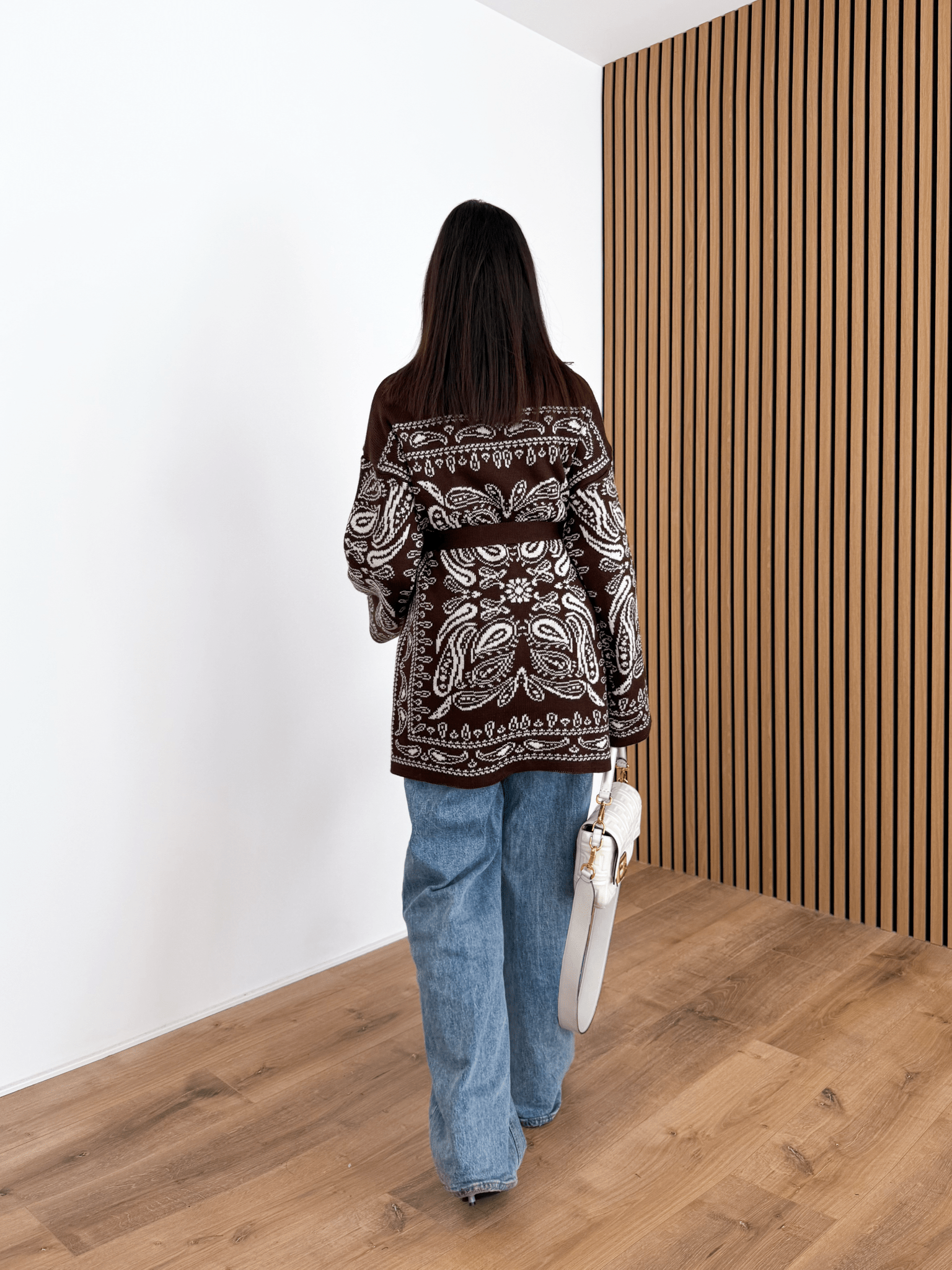 Cardigan Azteco - Marrone e Bianco - SAINTH