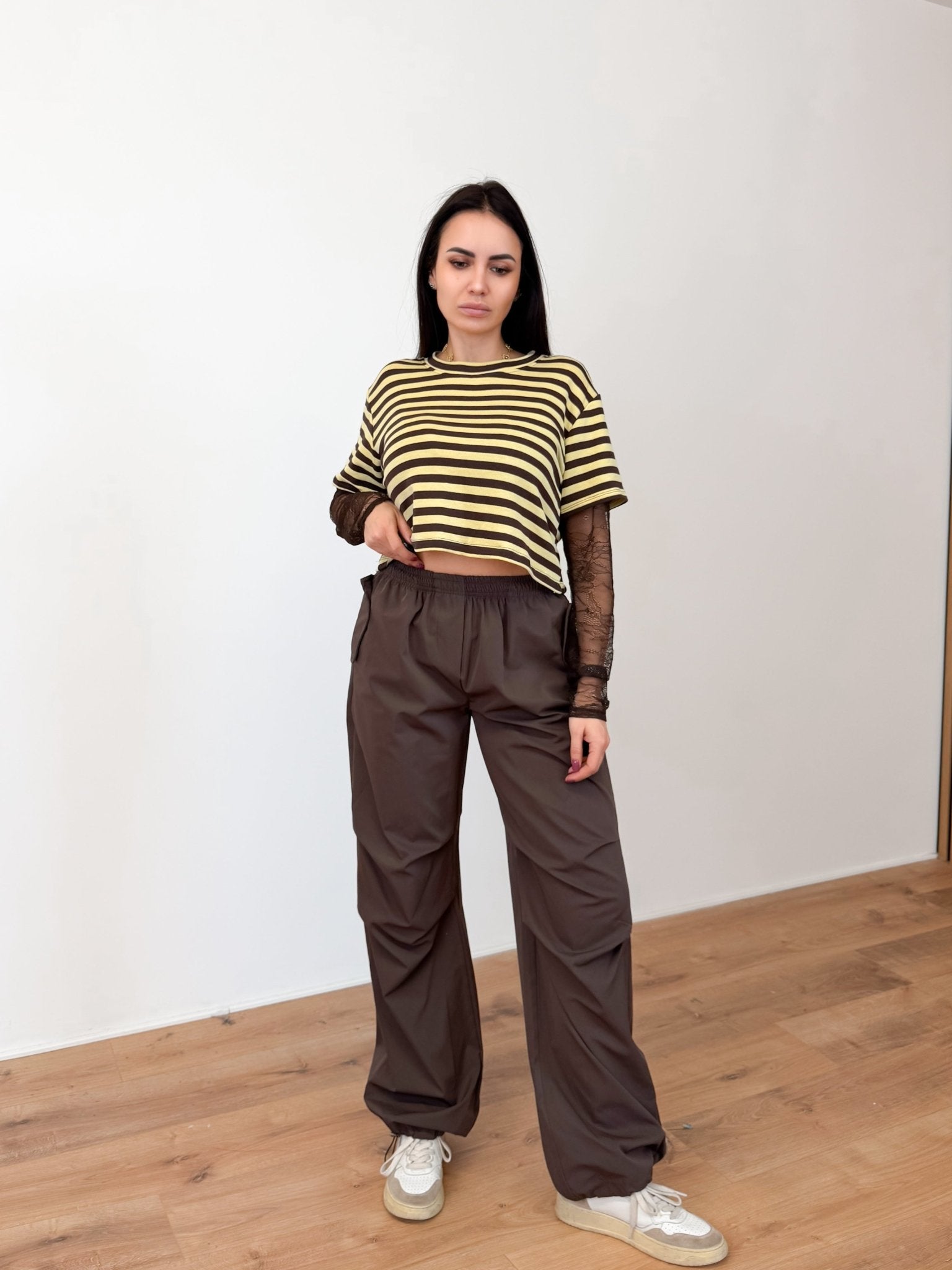 Pantalone Parachute - Marrone